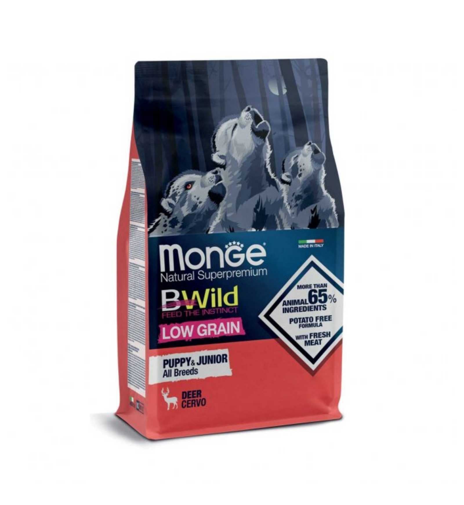 MONGE BWILD CANE PUPPY ALL BREEDS LOW GRAIN CERVO