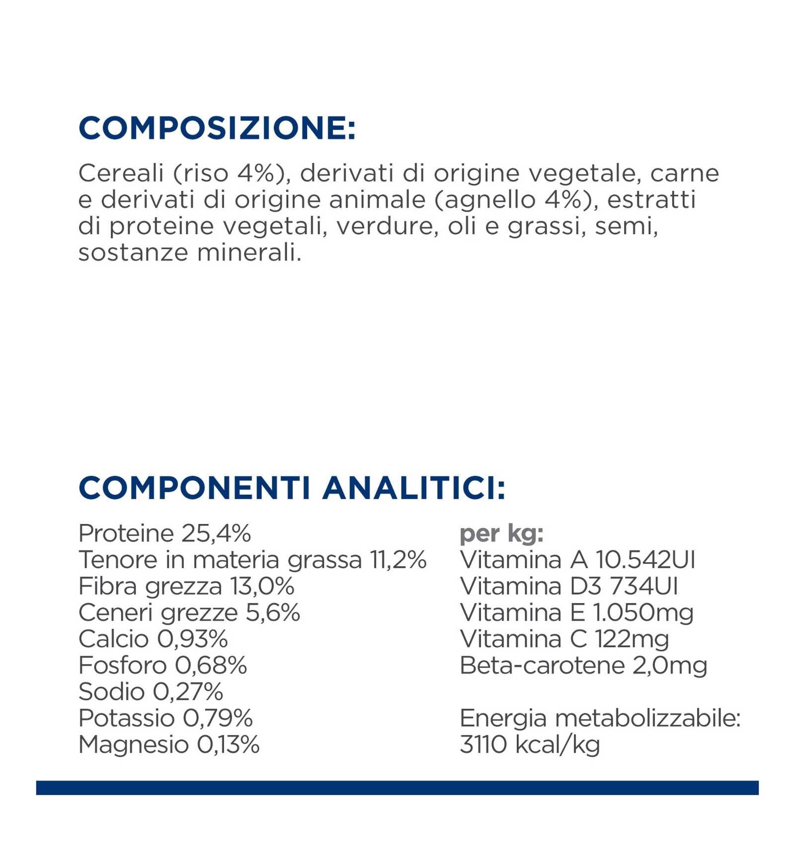 HILL'S PRESCRIPTION DIET CANE METABOLIC WEIGHT LOSS & MAINTENANCE AGNELLO E RISO
