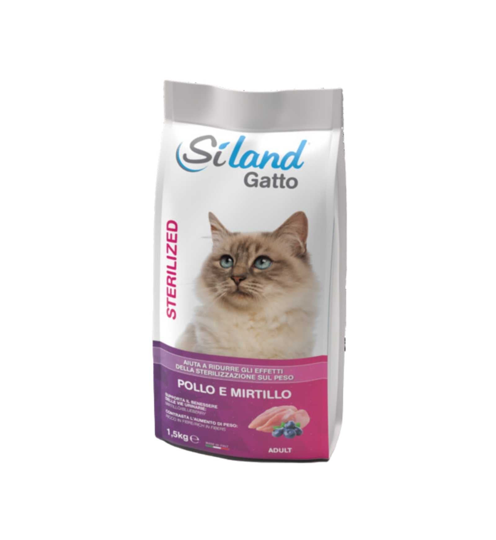 AURORA BIOFARMA SILAND GATTO STERILIZZATO ADULT POLLO E MIRTILLO