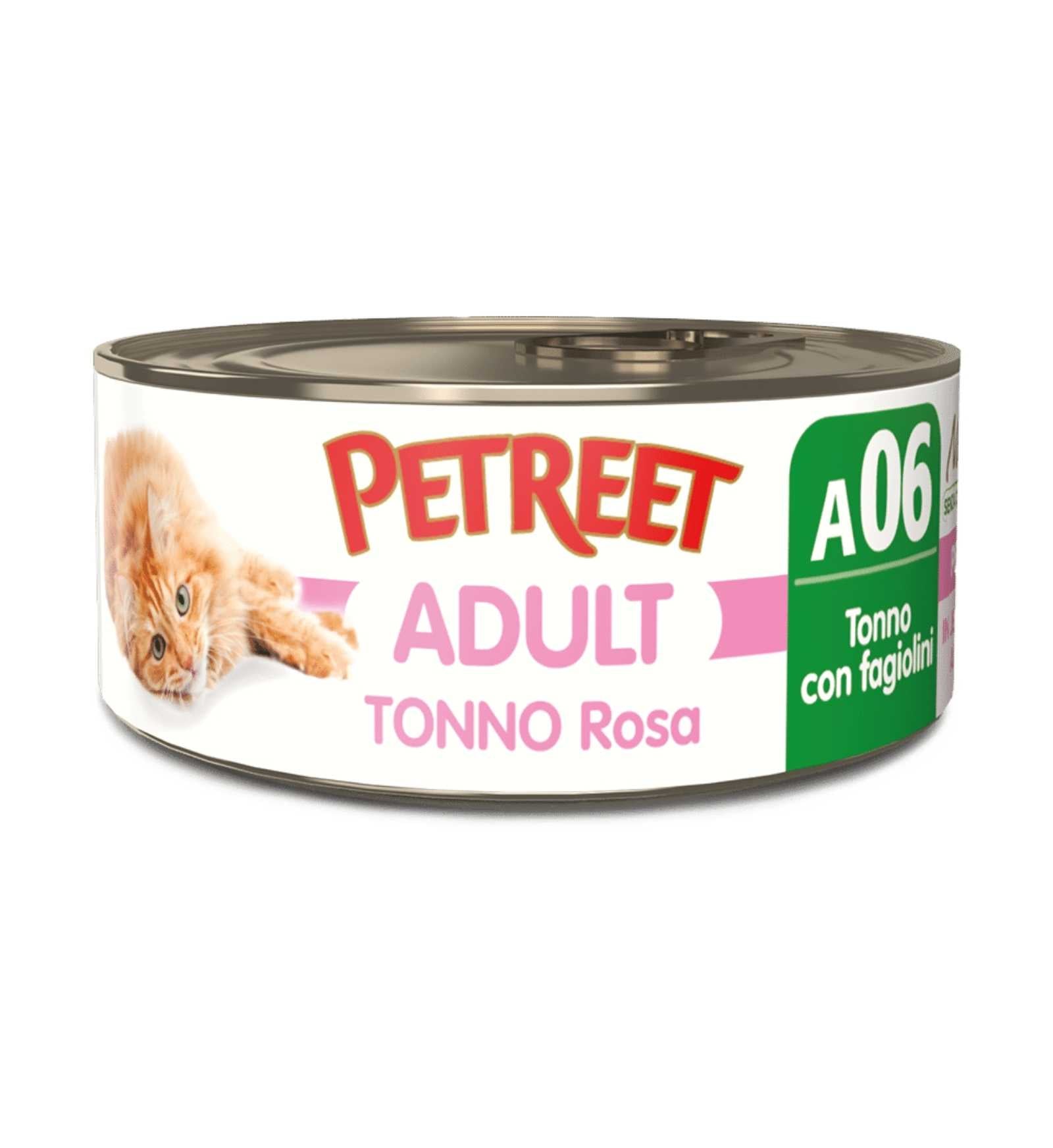 PETREET GATTO A06 TONNO ROSA E FAGIOLINI DA 70 GR IN LATTINA