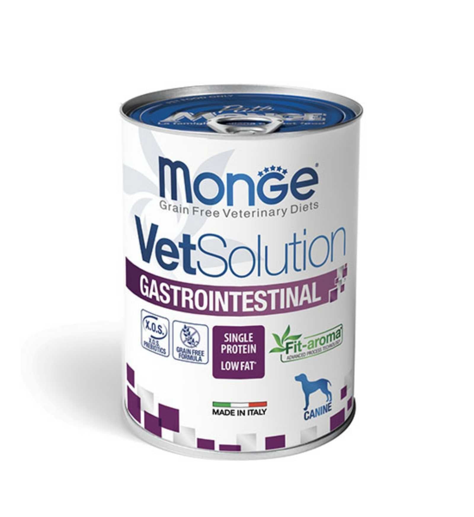 MONGE VETSOLUTION CANE GRAIN FREE VETERINARY DIET GASTROINTESTINAL DA 400 GR IN LATTINA