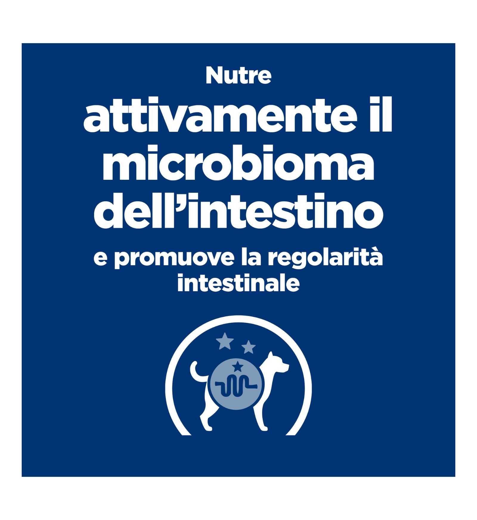 HILL'S PRESCRIPTION DIET CANE GASTROINTESTINAL BIOME DIGESTIVE / FIBRE CARE SPEZZATINO POLLO E CAROTE DA 354 G IN LATTINA