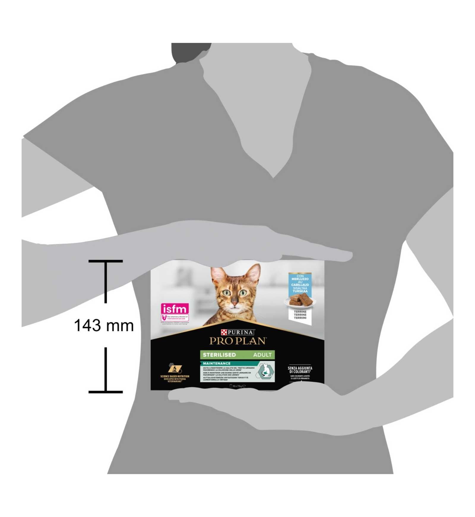 PURINA PRO PLAN GATTO STERILIZZATO AL MERLUZZO 10 BUSTE DA 75 GR