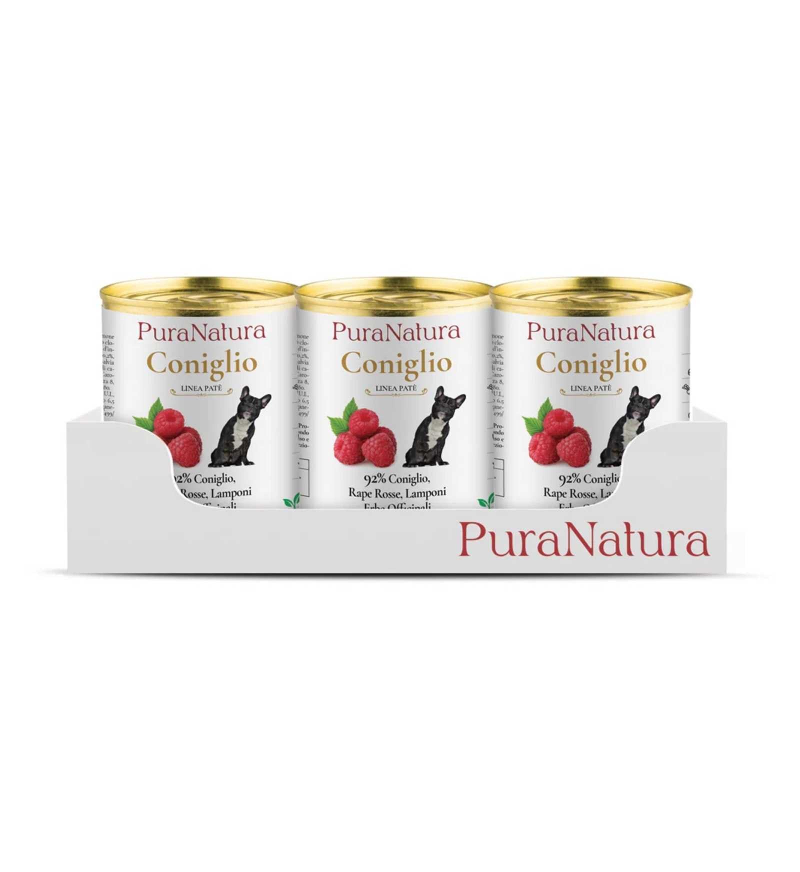 DALLA GRANA PURA NATURA CANE ADULT CONIGLIO E LAMPONI DA 400 GR IN LATTINA