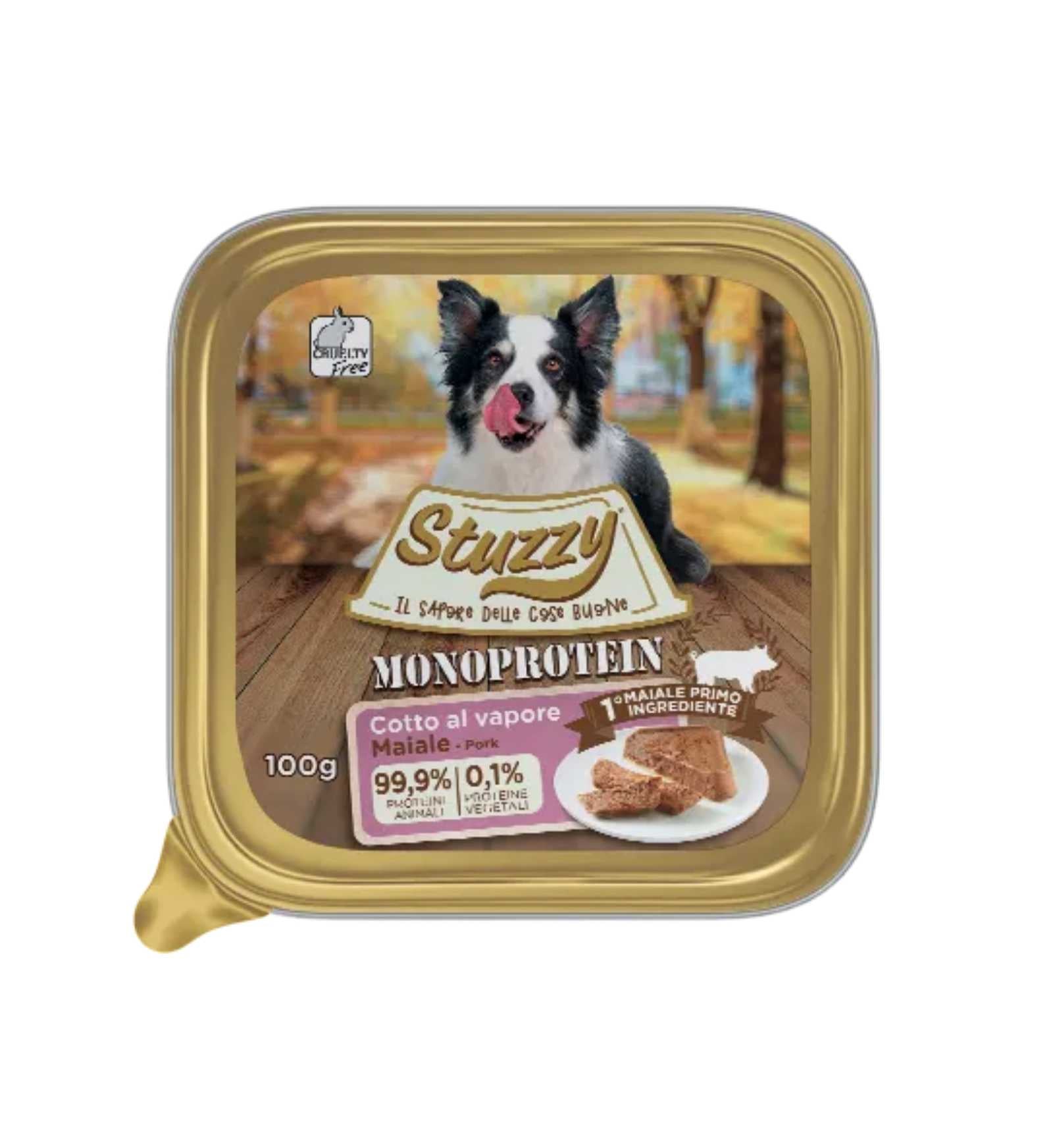 STUZZY CANE MONOPROTEICO AL MAIALE DA 100 GR IN VASCHETTA