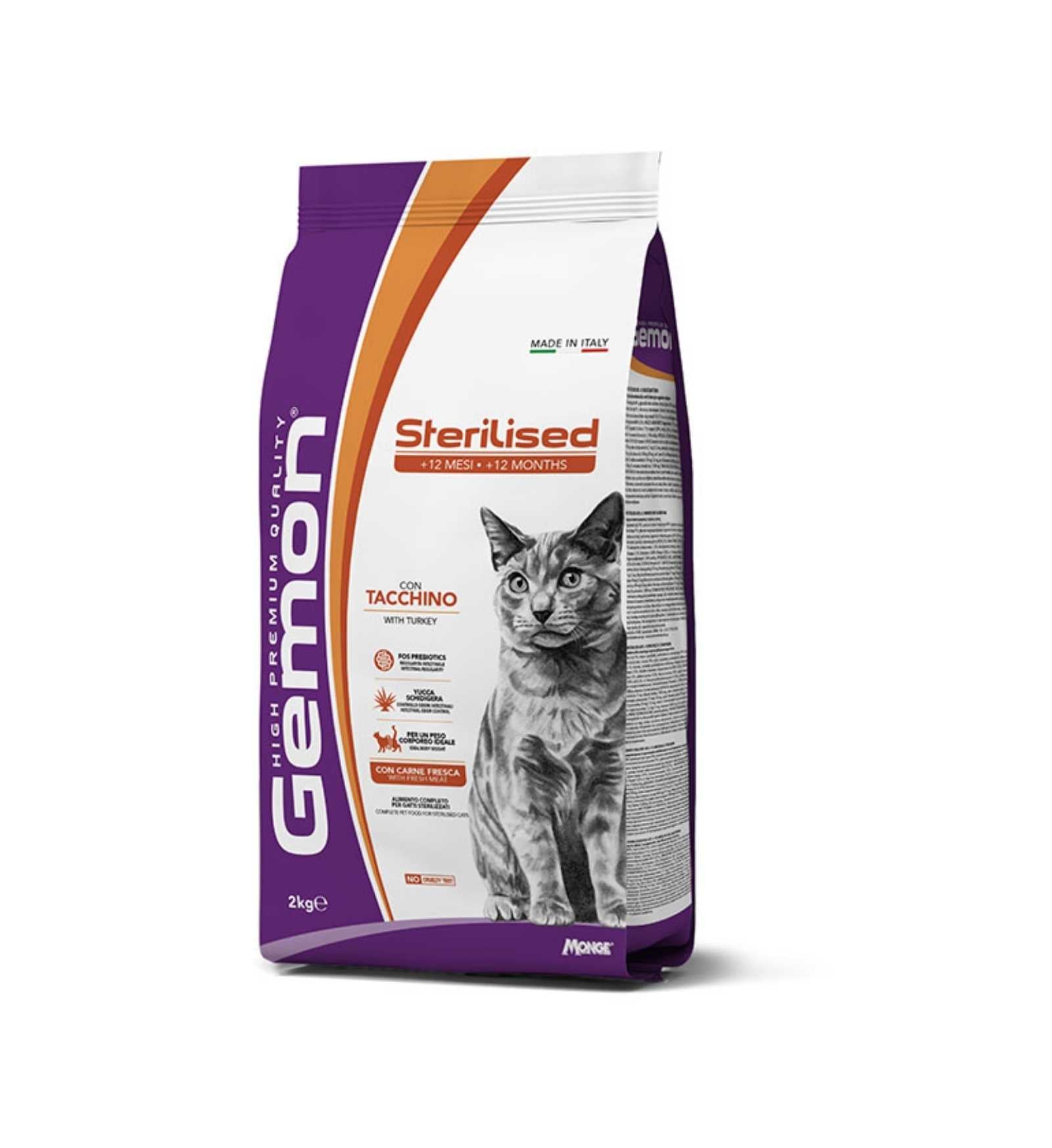 MONGE GATTO GEMON STERILIZZATO TACCHINO