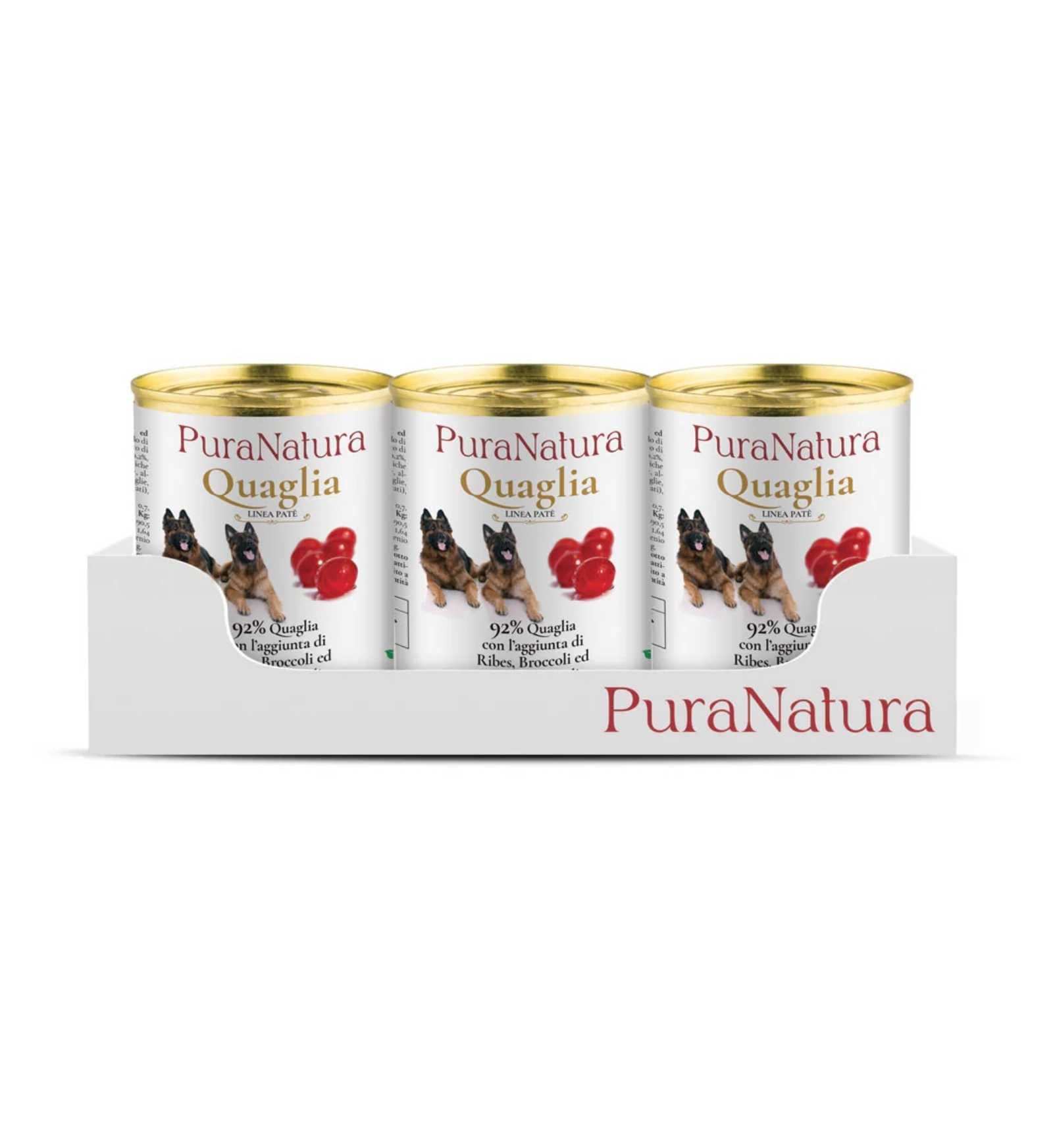 DALLA GRANA PURA NATURA CANE SENIOR QUAGLIA E RIBES ROSSO DA 400 GR IN LATTINA