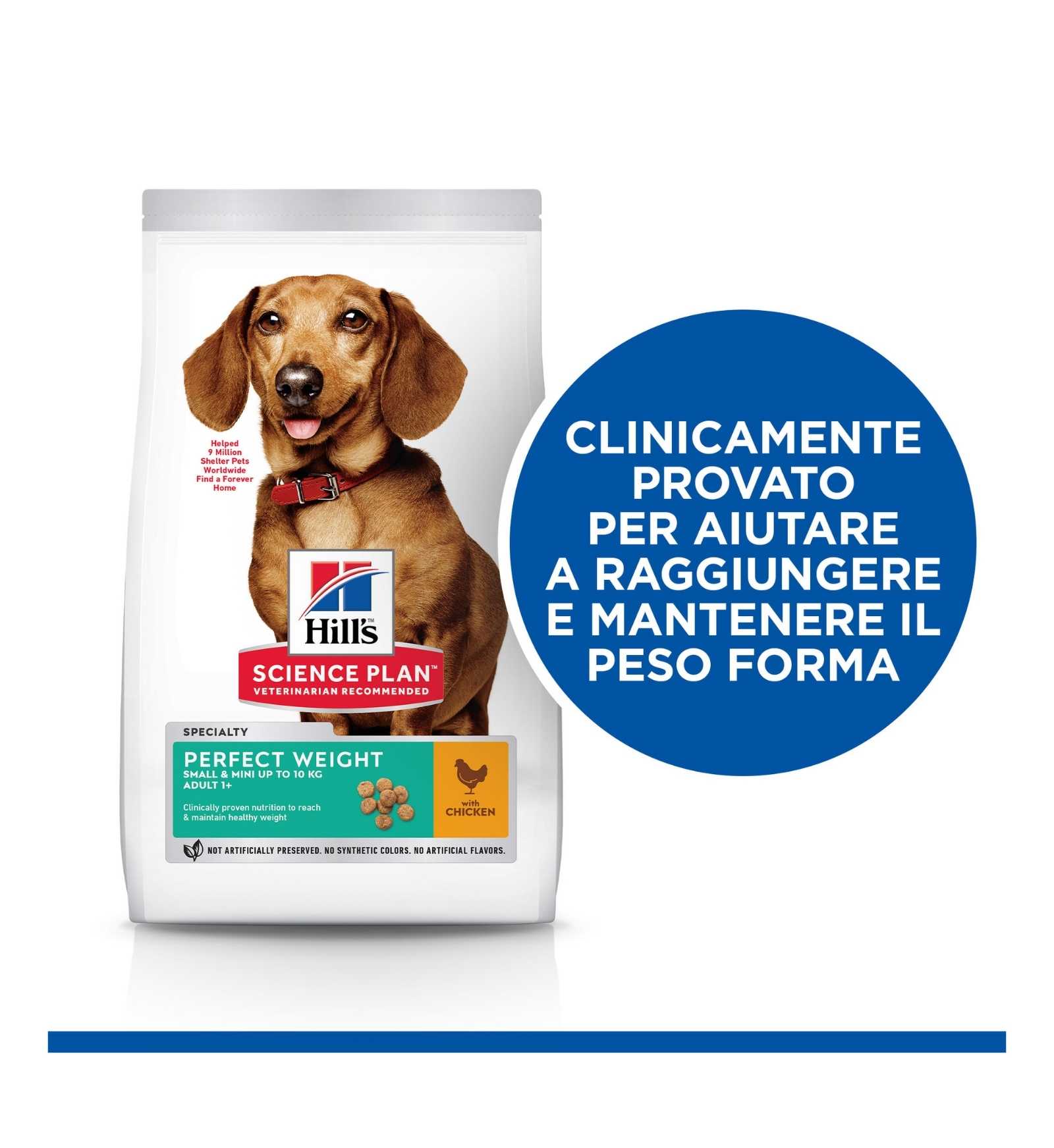 HILL'S SCIENCE PLAN CANE ADULT SMALL & MINI PERFECT WEIGHT AL POLLO DA 1,5 KG