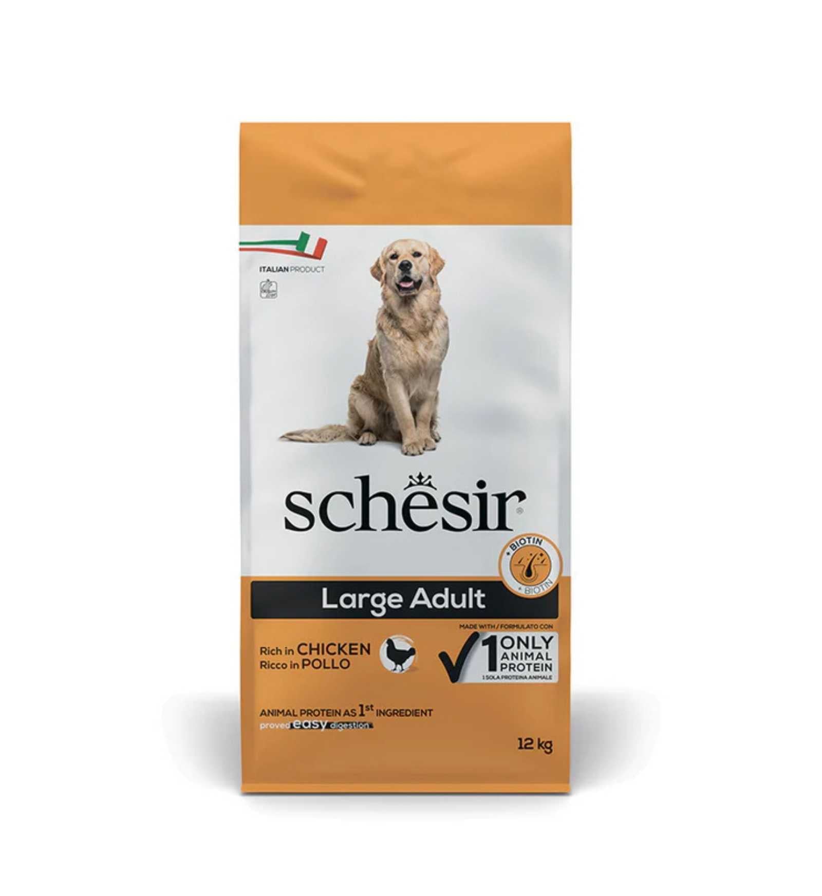 SCHESIR CANE ADULT LARGE AL POLLO DA 12 KG