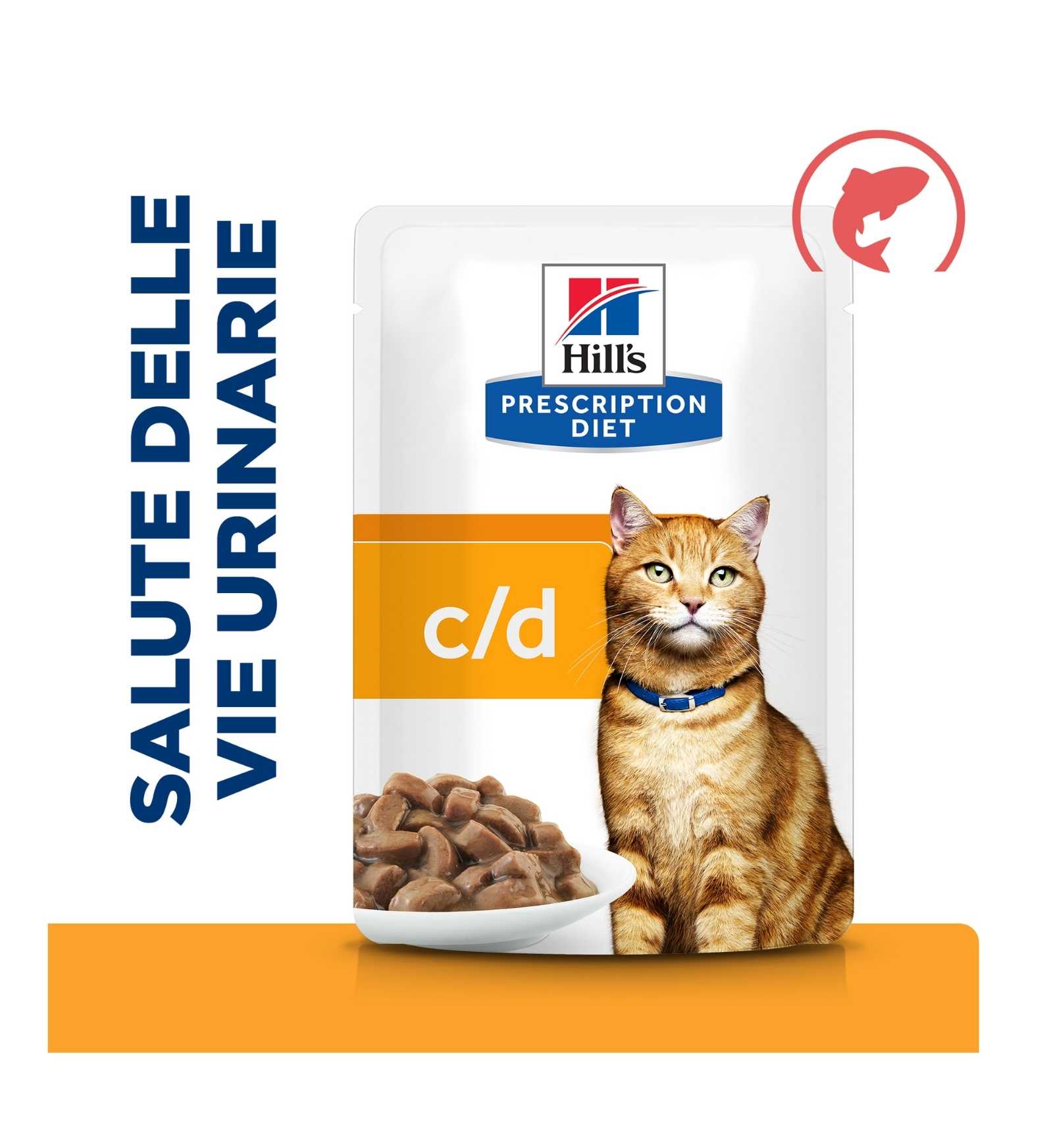 HILL'S PRESCRIPTION DIET GATTO C/D URINARY AL SALMONE DA 85 GR IN BUSTA