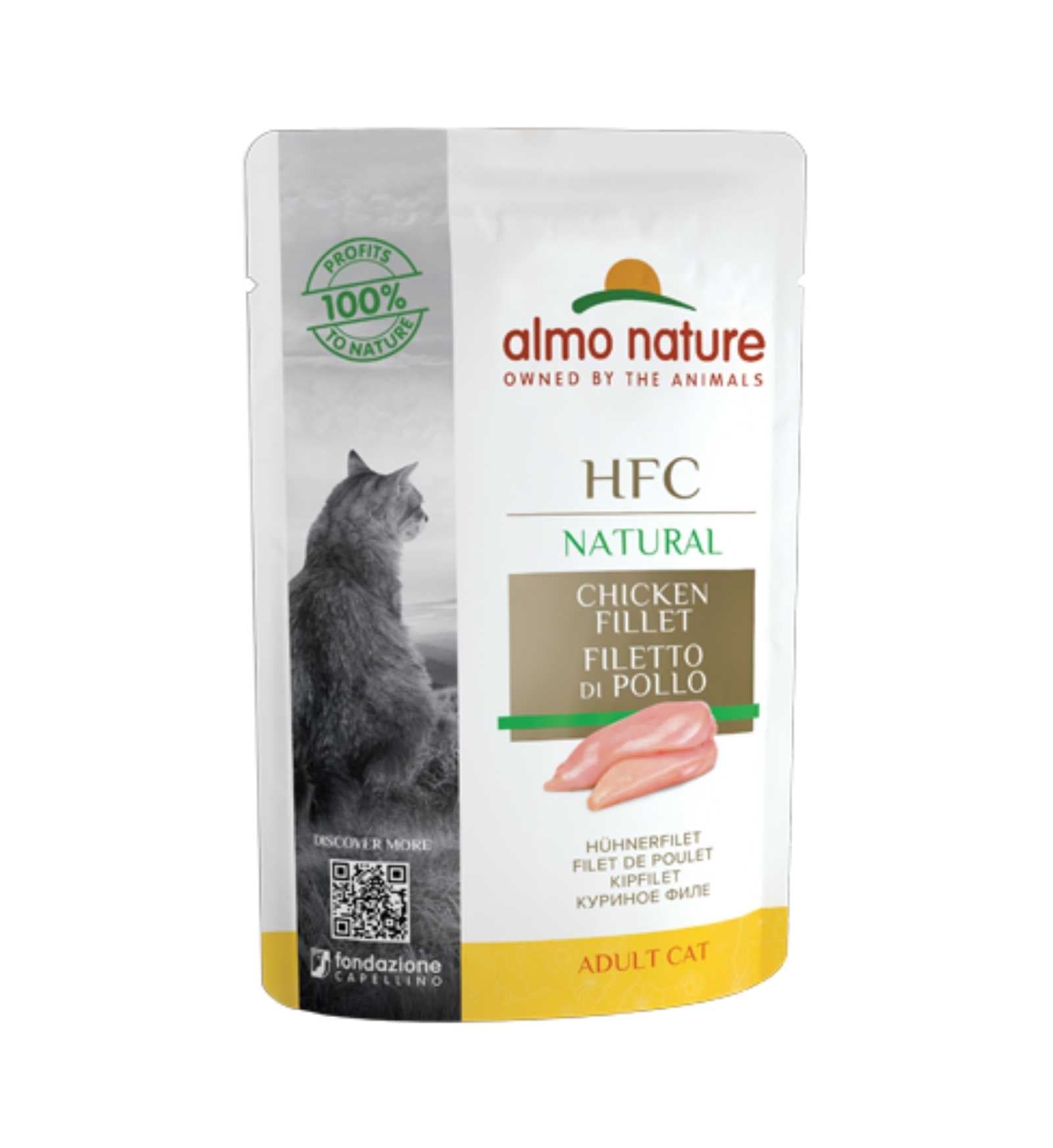ALMO NATURE GATTO CLASSIC CON FILETTO DI POLLO DA 55 GR IN BUSTA