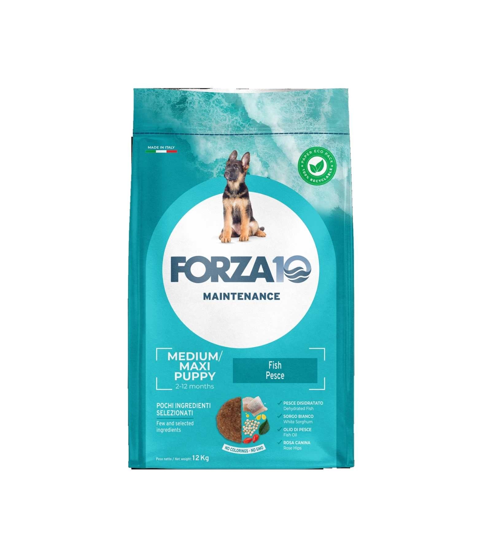 FORZA 10 CANE PUPPY E JUNIOR M/L AL PESCE DA 12 KG
