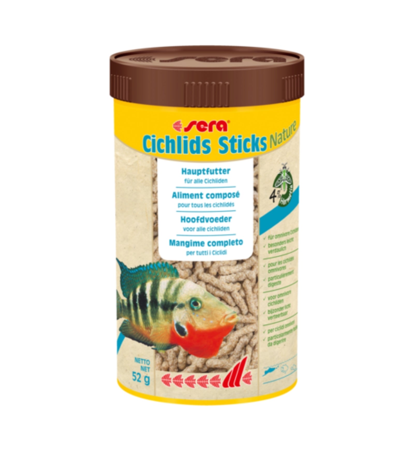 SERA PESCI MANGIME CICHLID STICKS NATURE 250 ML 52 GR