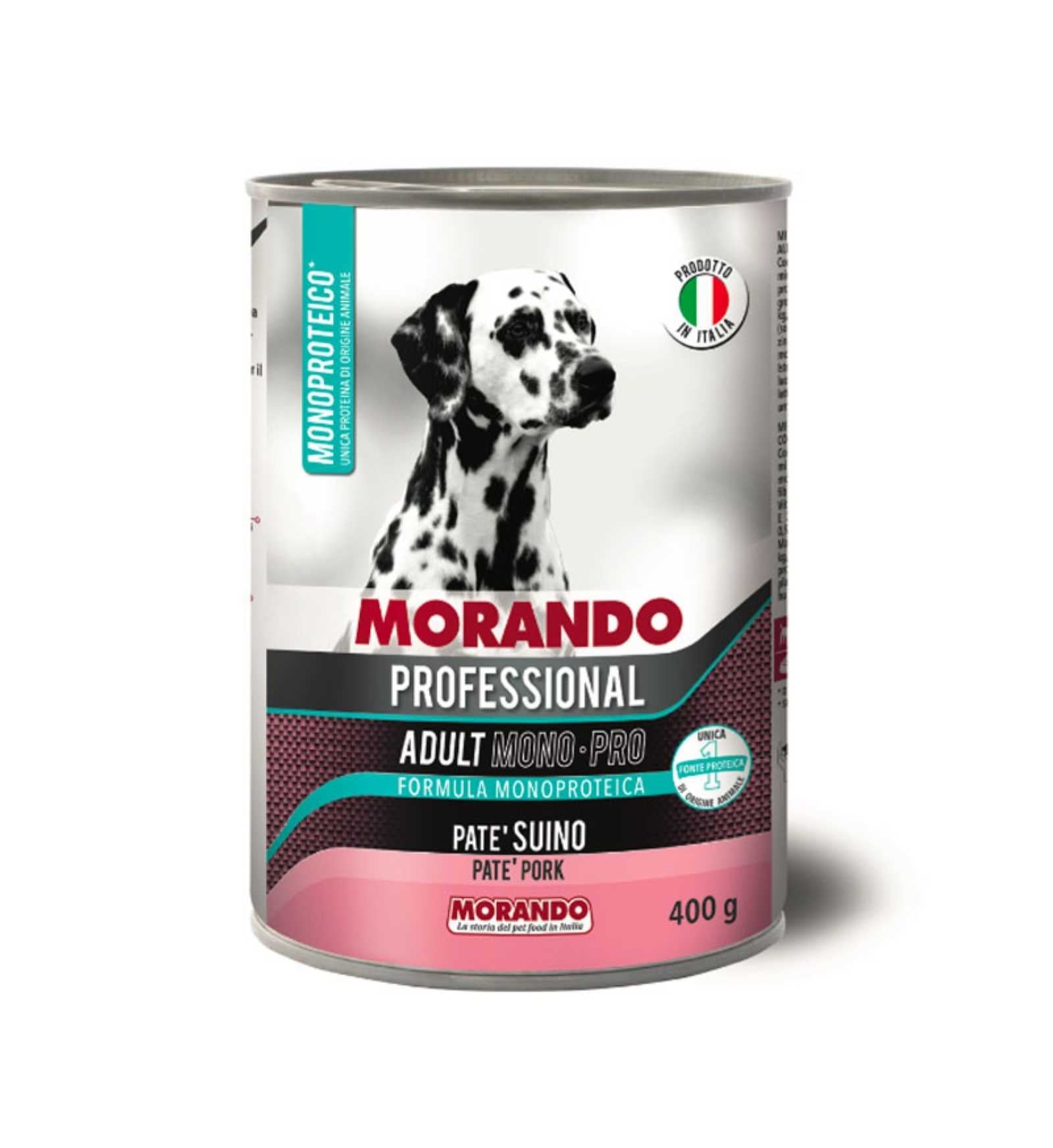 MORANDO MIGLIOR CANE PROFESSIONAL MONO PROTEICO SUINO DA 400 G IN LATTINA