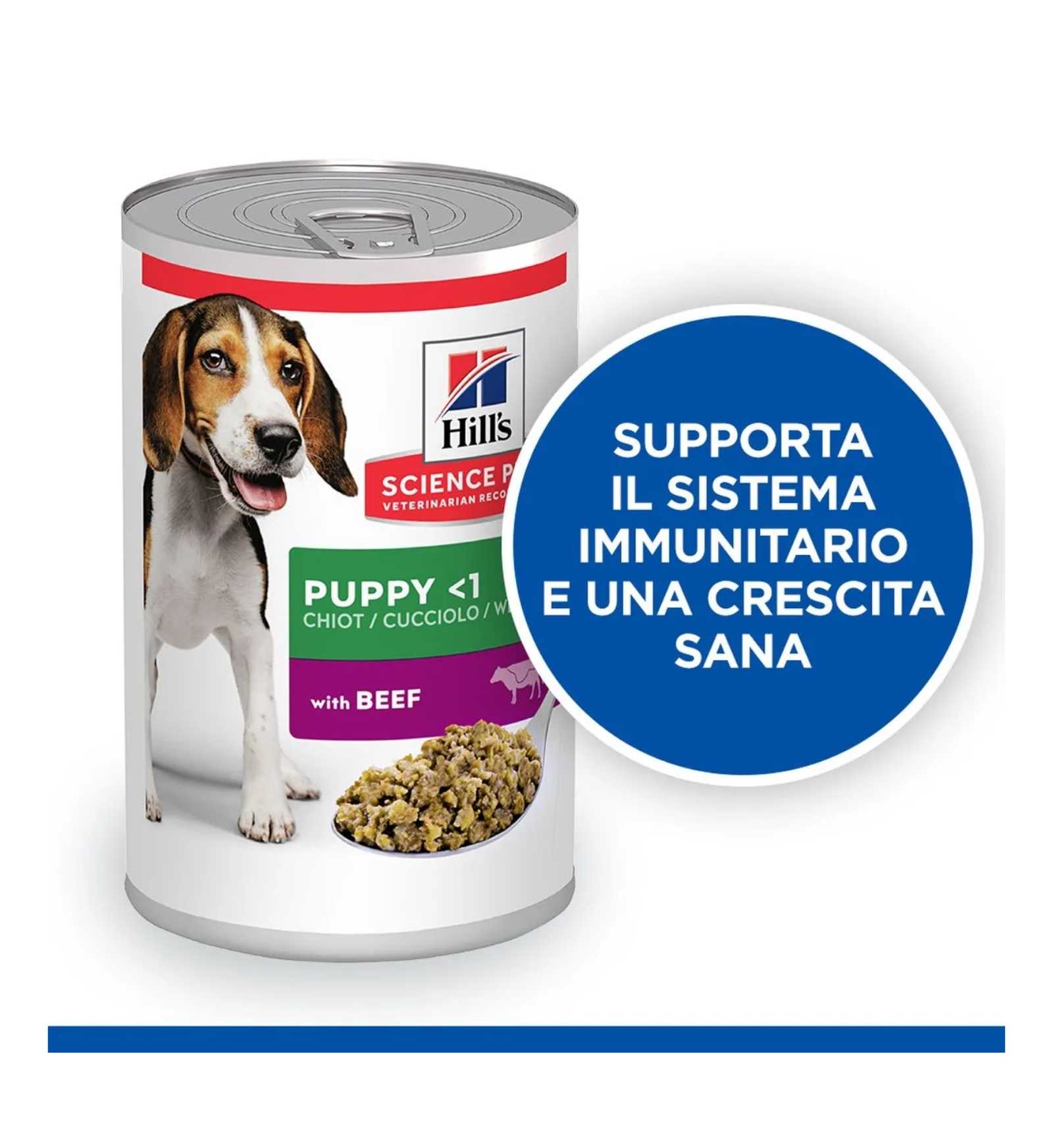 HILL'S SCIENCE PLAN CANE PUPPY AL MANZO DA 370 GR IN LATTINA