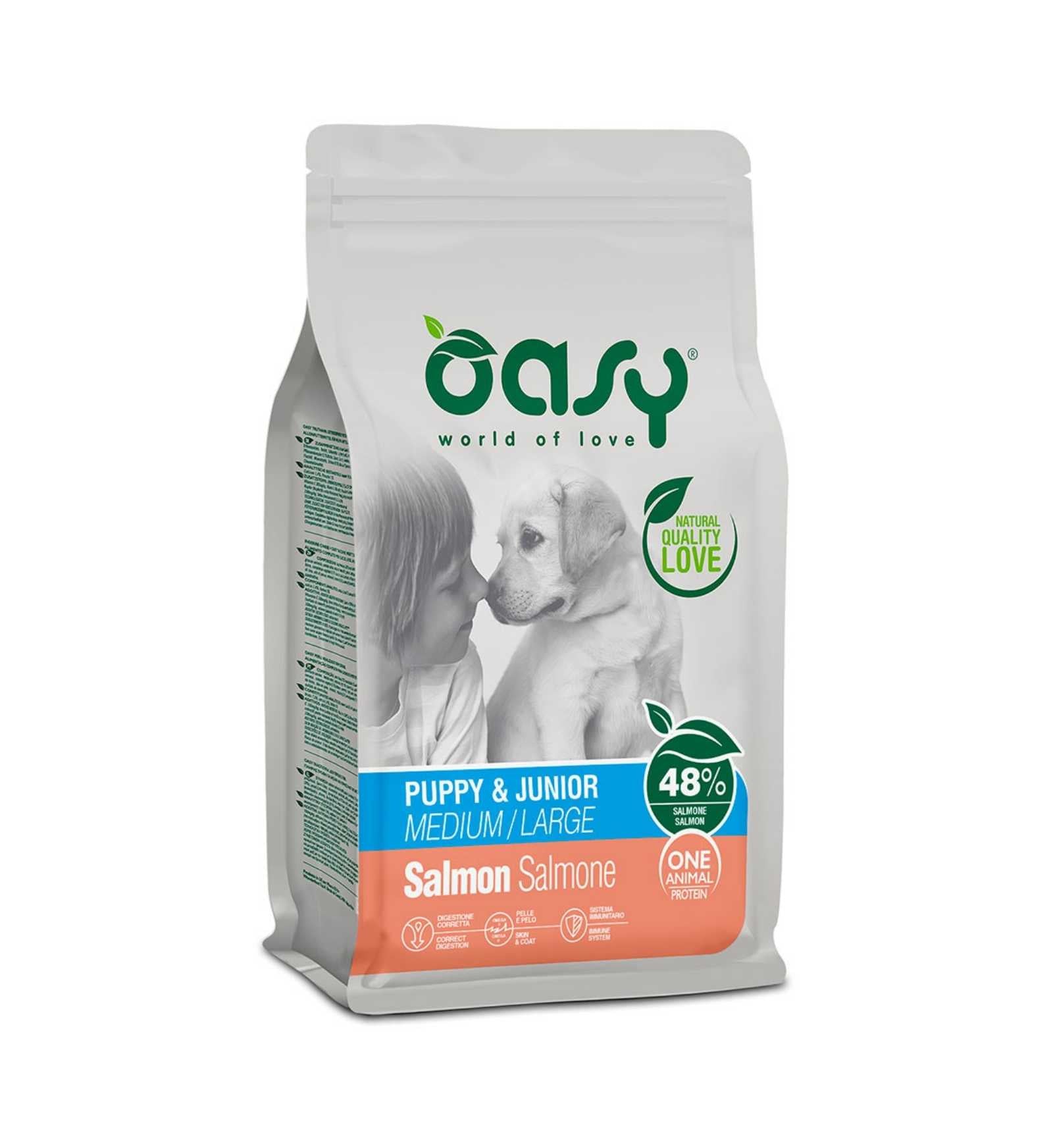 OASY CANE PUPPY MEDIUM LARGE SALMONE