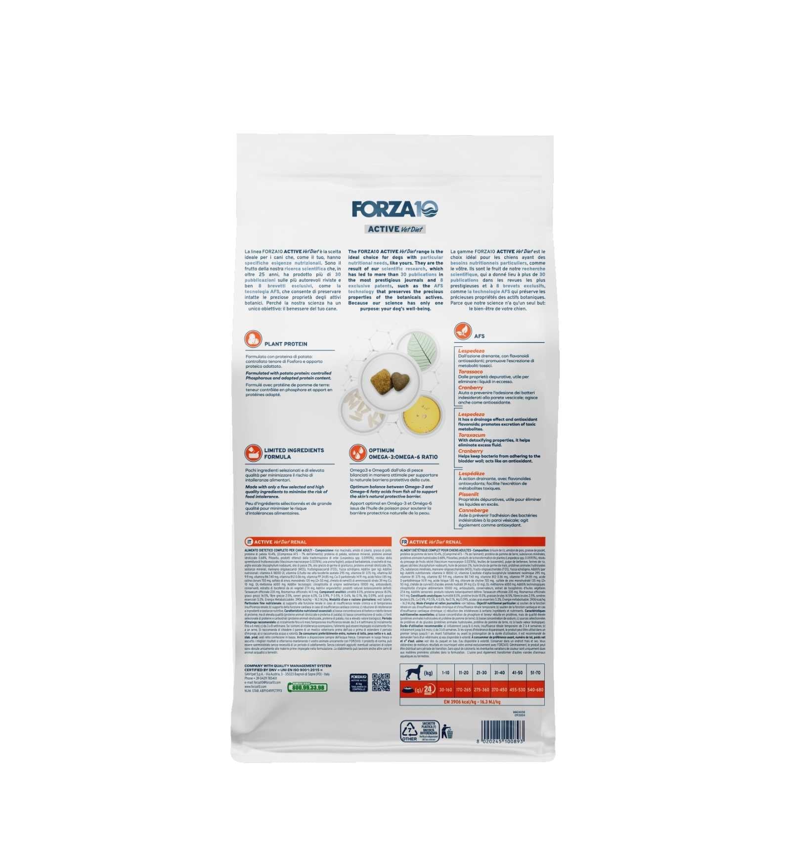 FORZA10 CANE DIET RENAL ACTIVE DA 4 KG