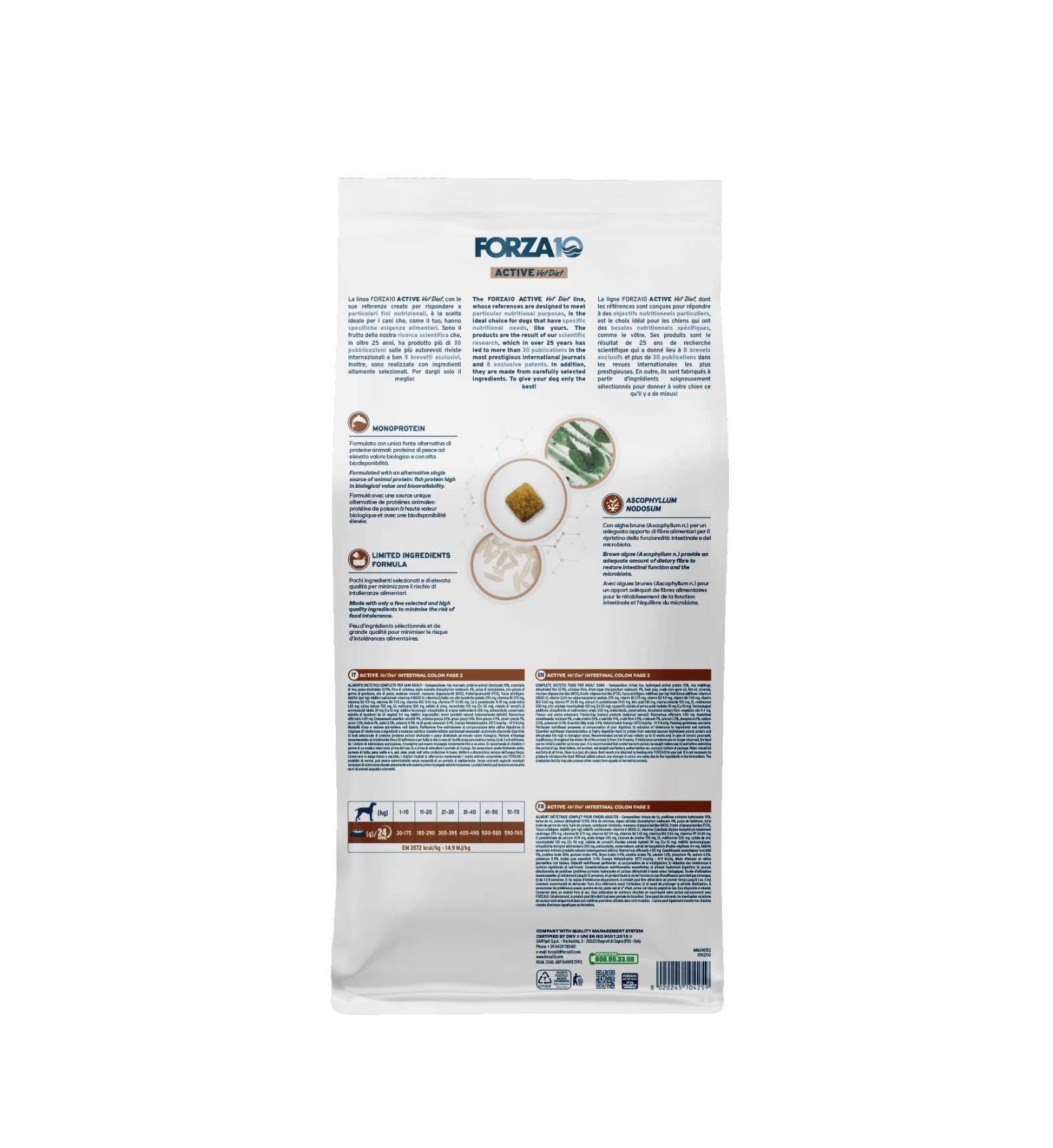 FORZA10 CANE DIET ADULT INTESTINAL COLON FASE 2