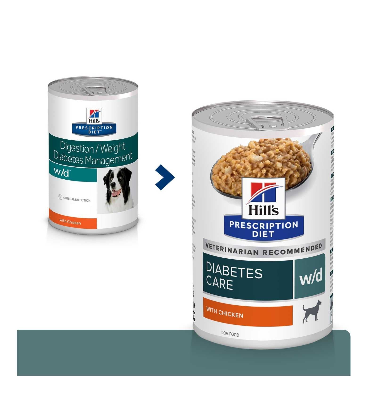 HILL'S PRESCRIPTION DIET CANE W/D AL POLLO DA 370 GR IN LATTINA