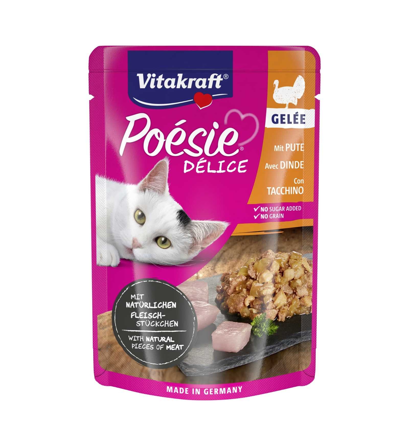 VITAKRAFT GATTO POESIE GELEE TACCHINO IN GELATINA DA 85 GR IN BUSTA
