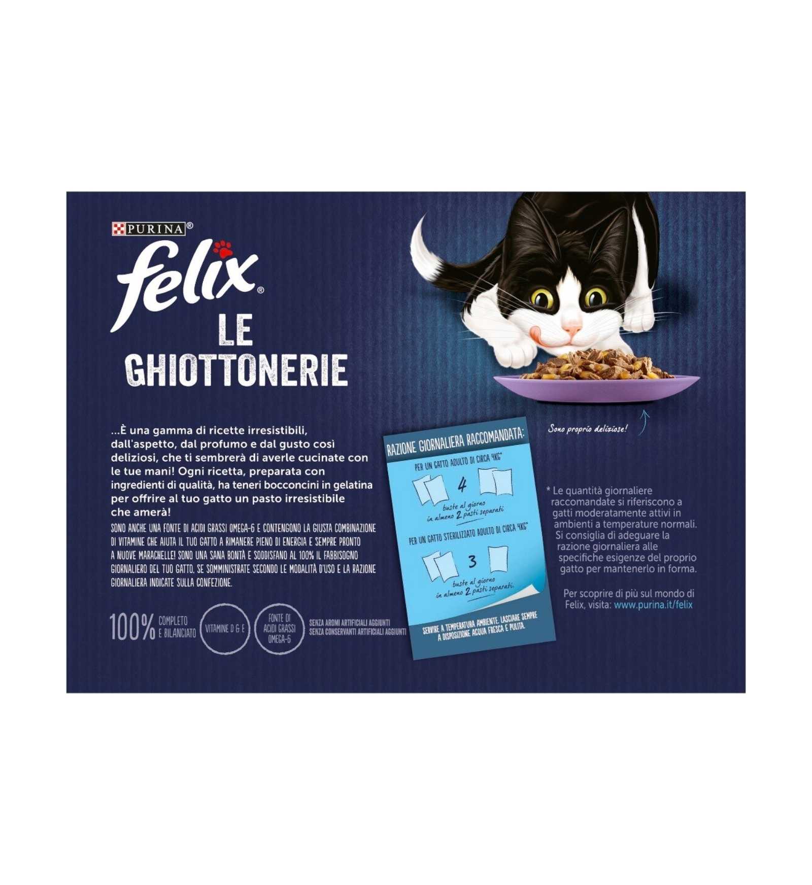PURINA FELIX AGAIL GATTO GHIOTTONERIE PREFERITE 12 BUSTE DA 85 GR