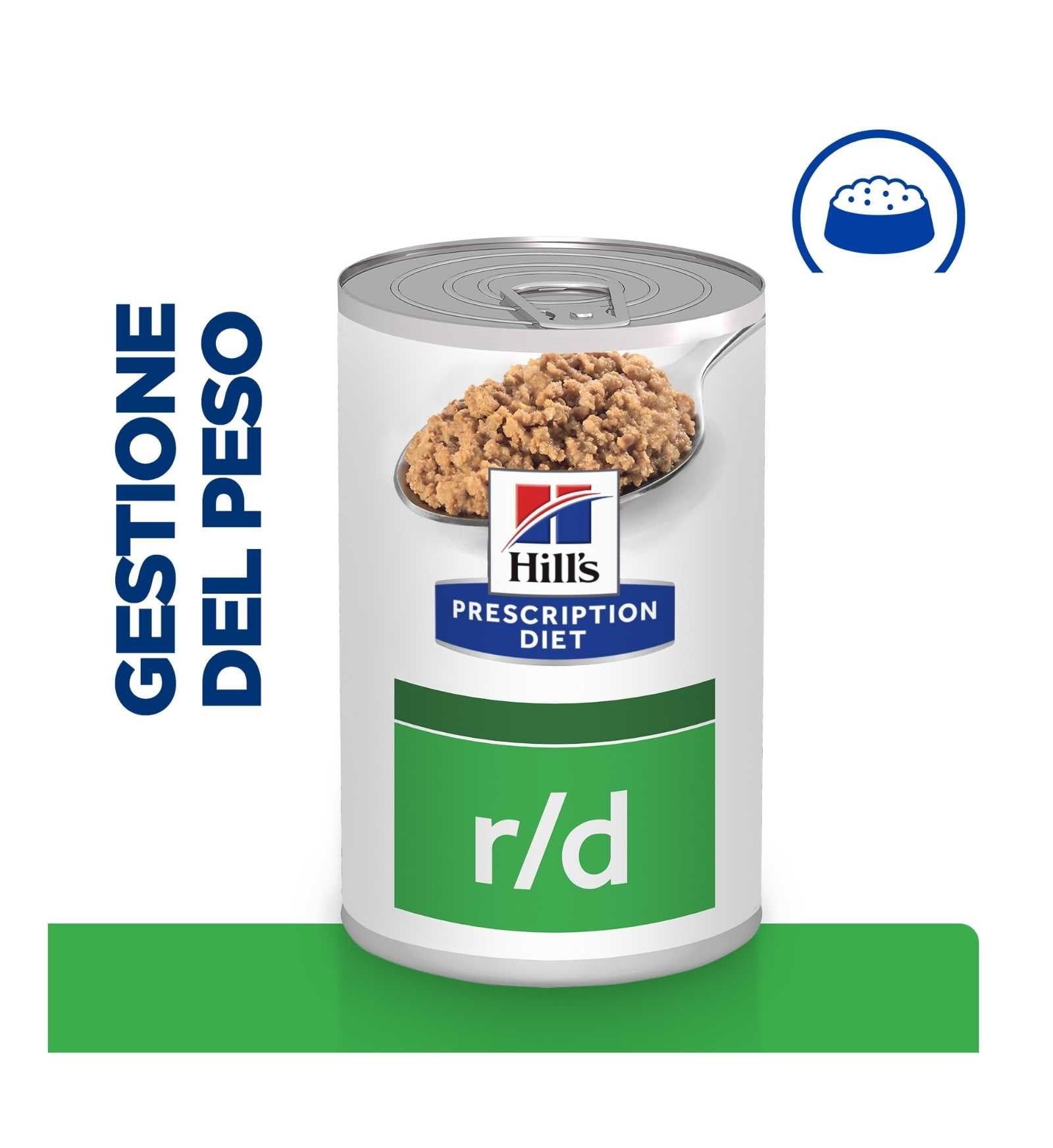 HILL'S PRESCRIPTION DIET CANE R/D DA 350 GR IN LATTINA