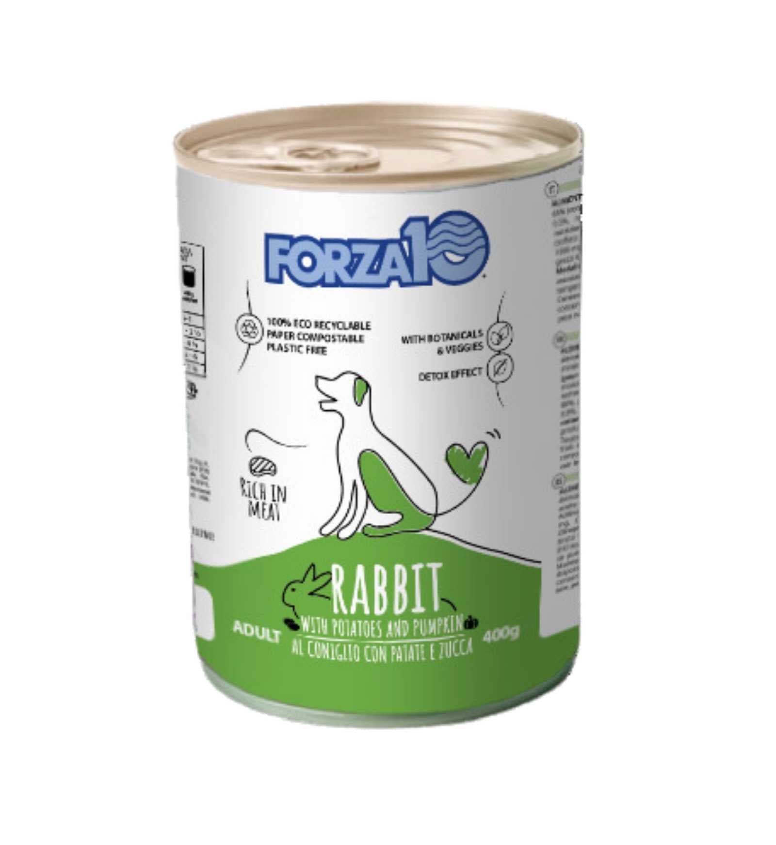 FORZA 10 CANE ADULT MANTENIMENTO CONIGLIO CON PATATE E ZUCCA DA 400 GR IN LATTINA