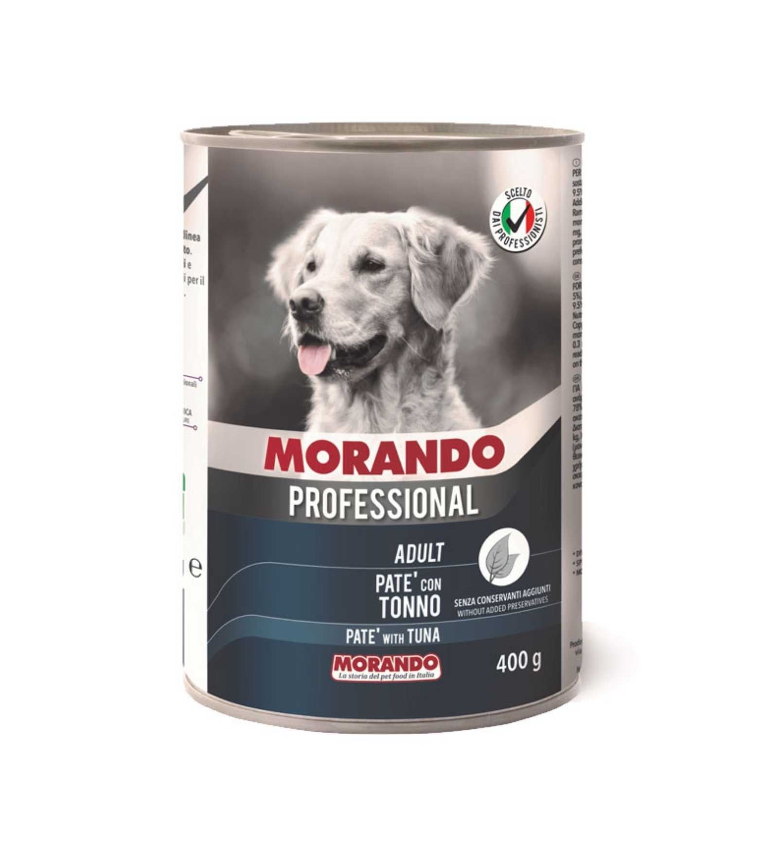 MORANDO MIGLIOR CANE PROFESSIONAL PATE' TONNO DA 400 GR IN LATTINA