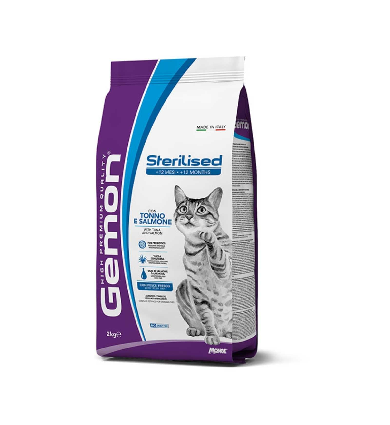MONGE GATTO GEMON STERILIZZATO TONNO E SALMONE