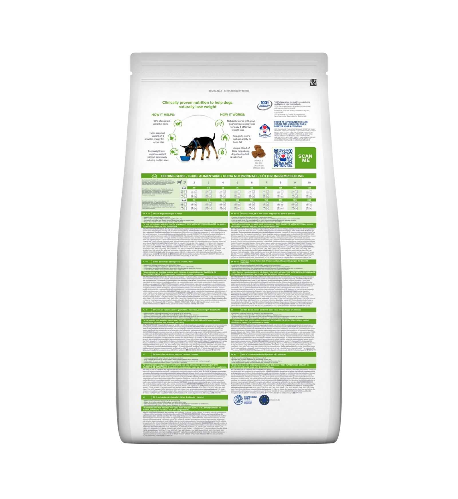 HILL'S PRESCRIPTION DIET CANE METABOLIC WEIGHT LOSS & MAINTENANCE MINI POLLO