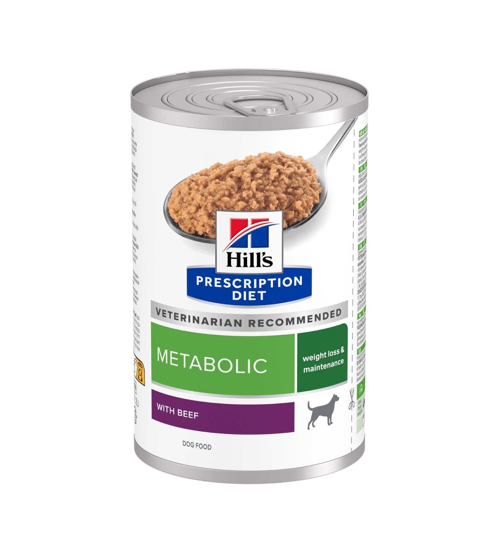 HILL'S PRESCRIPTION DIET CANE METABOLIC WEIGHT LOSS & MAINTENANCE MANZO DA 370 G IN LATTINA