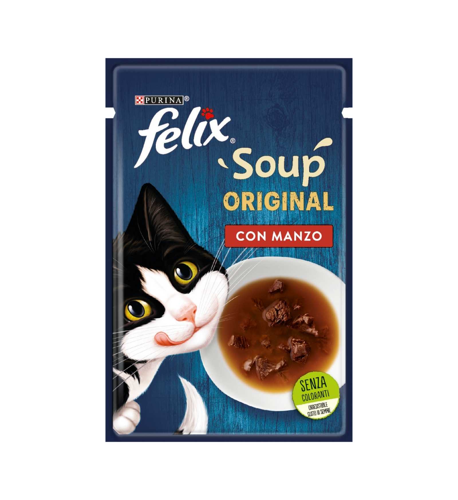 PURINA GATTO FELIX SOUP CON MANZO DA 48 G