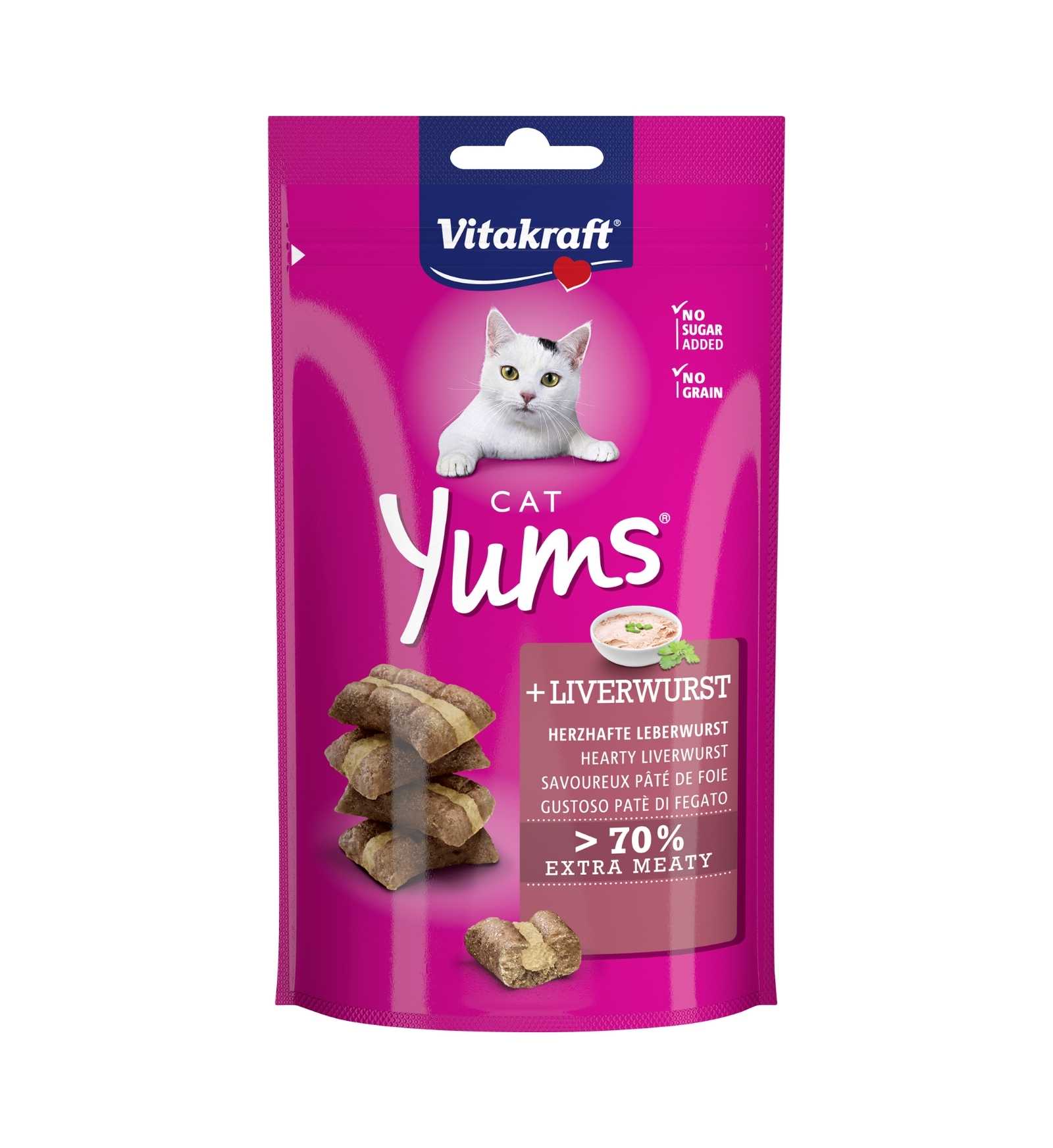 VITAKRAFT GATTO SNACK CAT YUMS BOCCONCINI PATE' DI FEGATO DA 40 GR