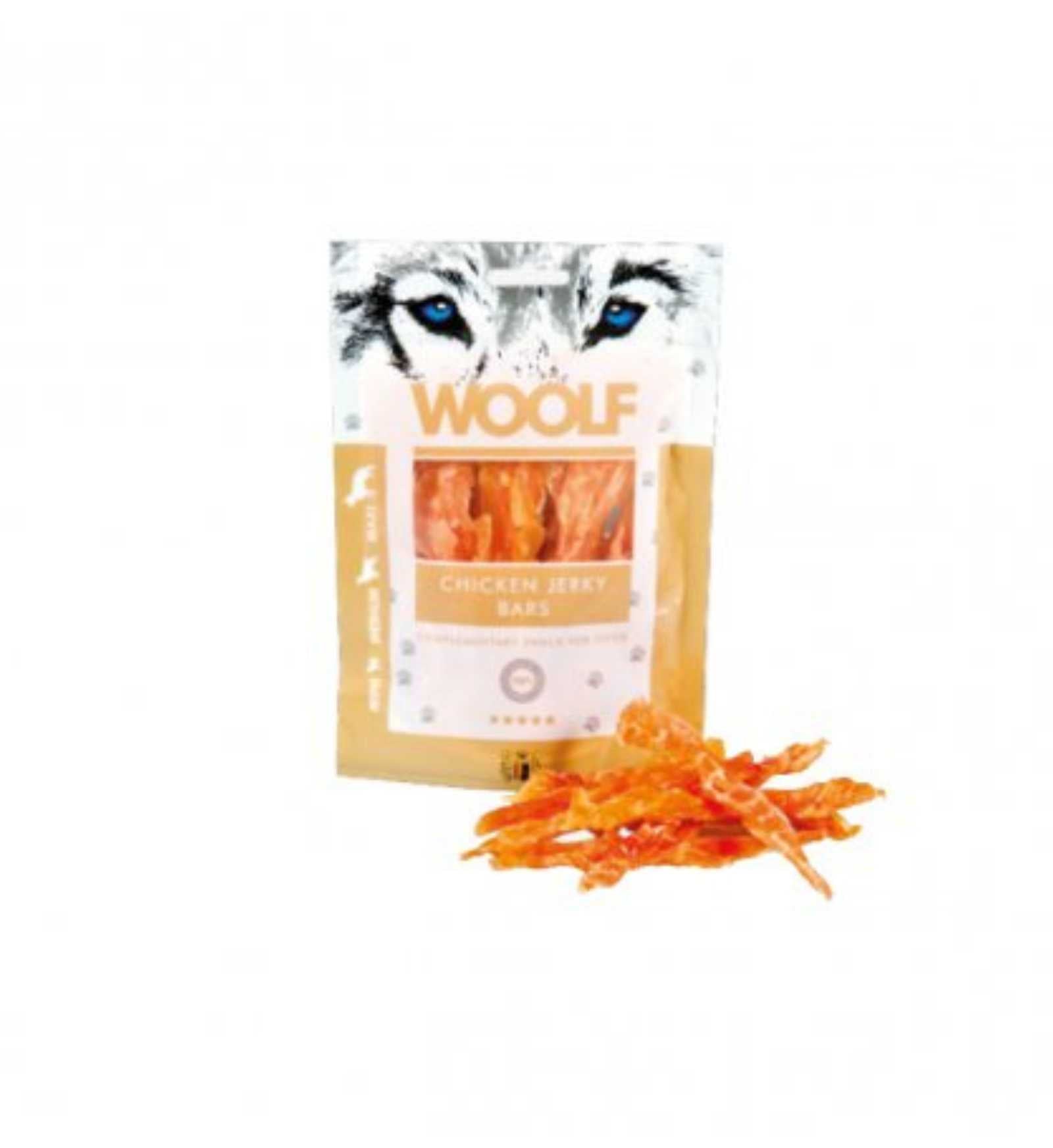 WOOLF CANE SNACK STRISCE DI POLLO ESSICCATO DA 100 GR