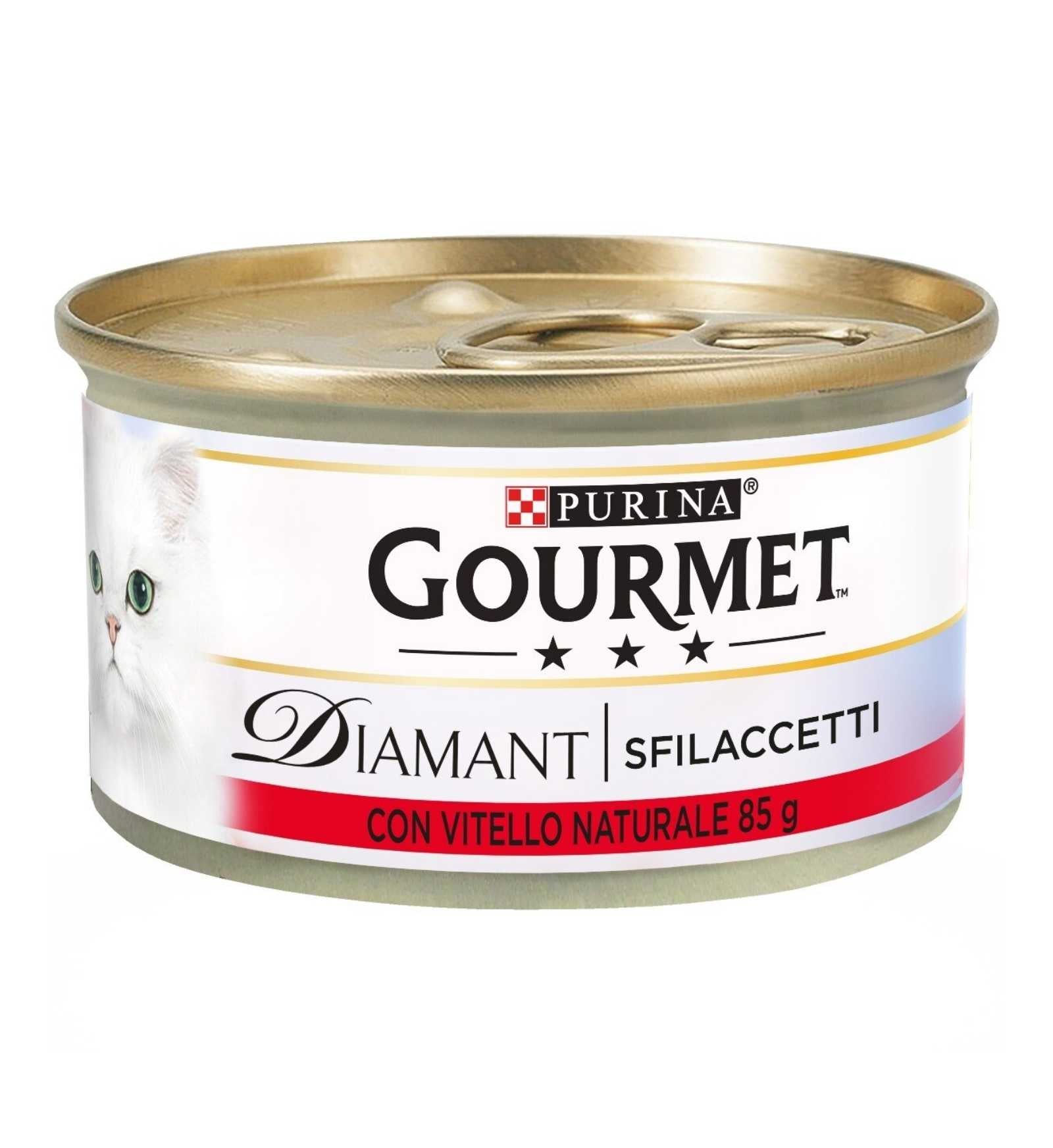 PURINA GOURMET DIAMANT GATTO AL VITELLO DA 85 GR IN LATTINA