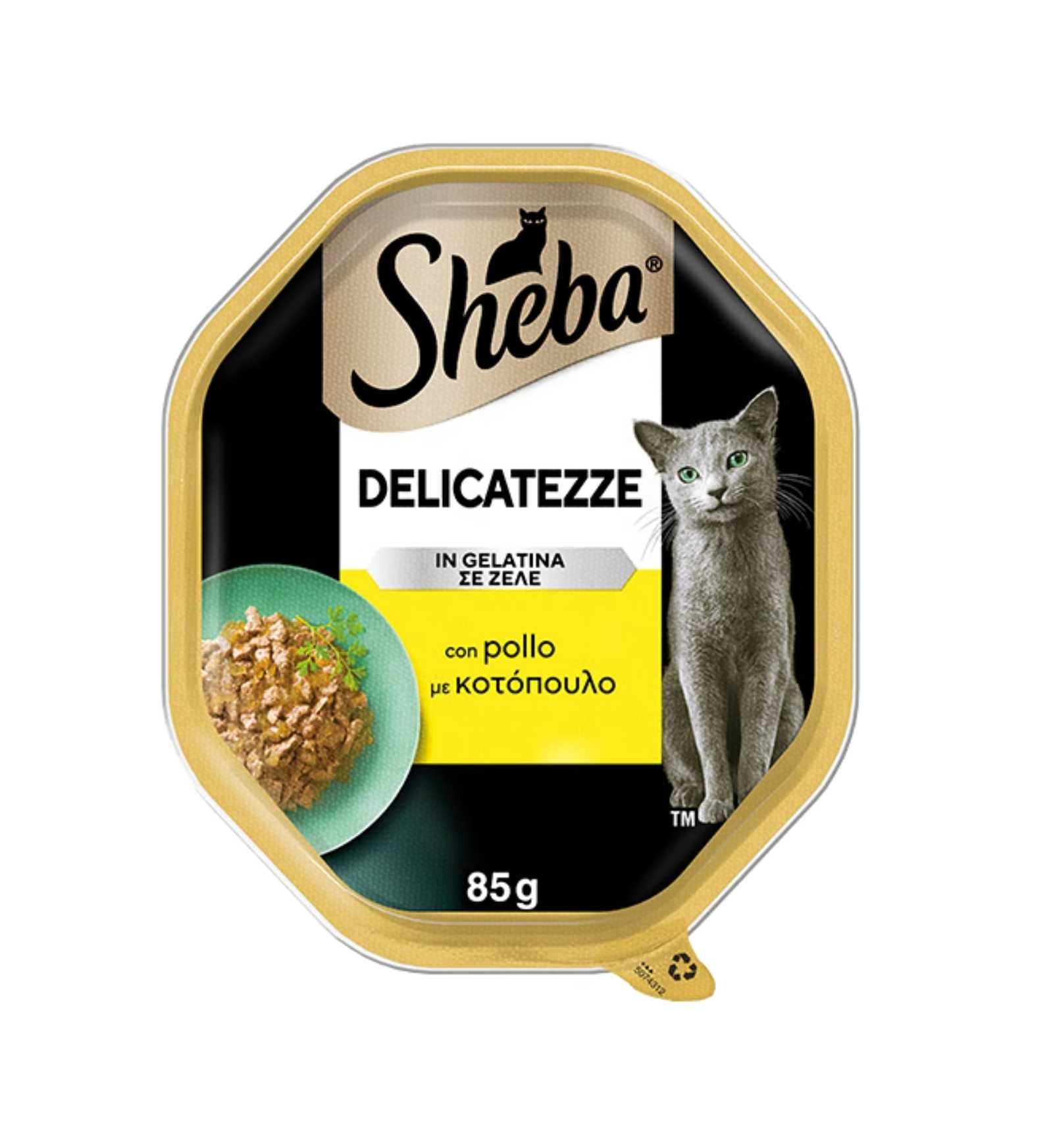 SHEBA GATTO DELICATEZZE TRANCETTI DI POLLO IN GELATINA DA 85 GR IN VASCHETTA