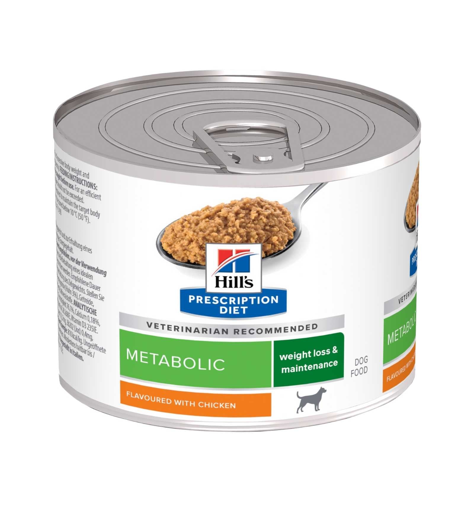 HILL'S PRESCRIPTION DIET CANE METABOLIC WEIGHT LOSS & MAINTENANCE POLLO IN LATTINA