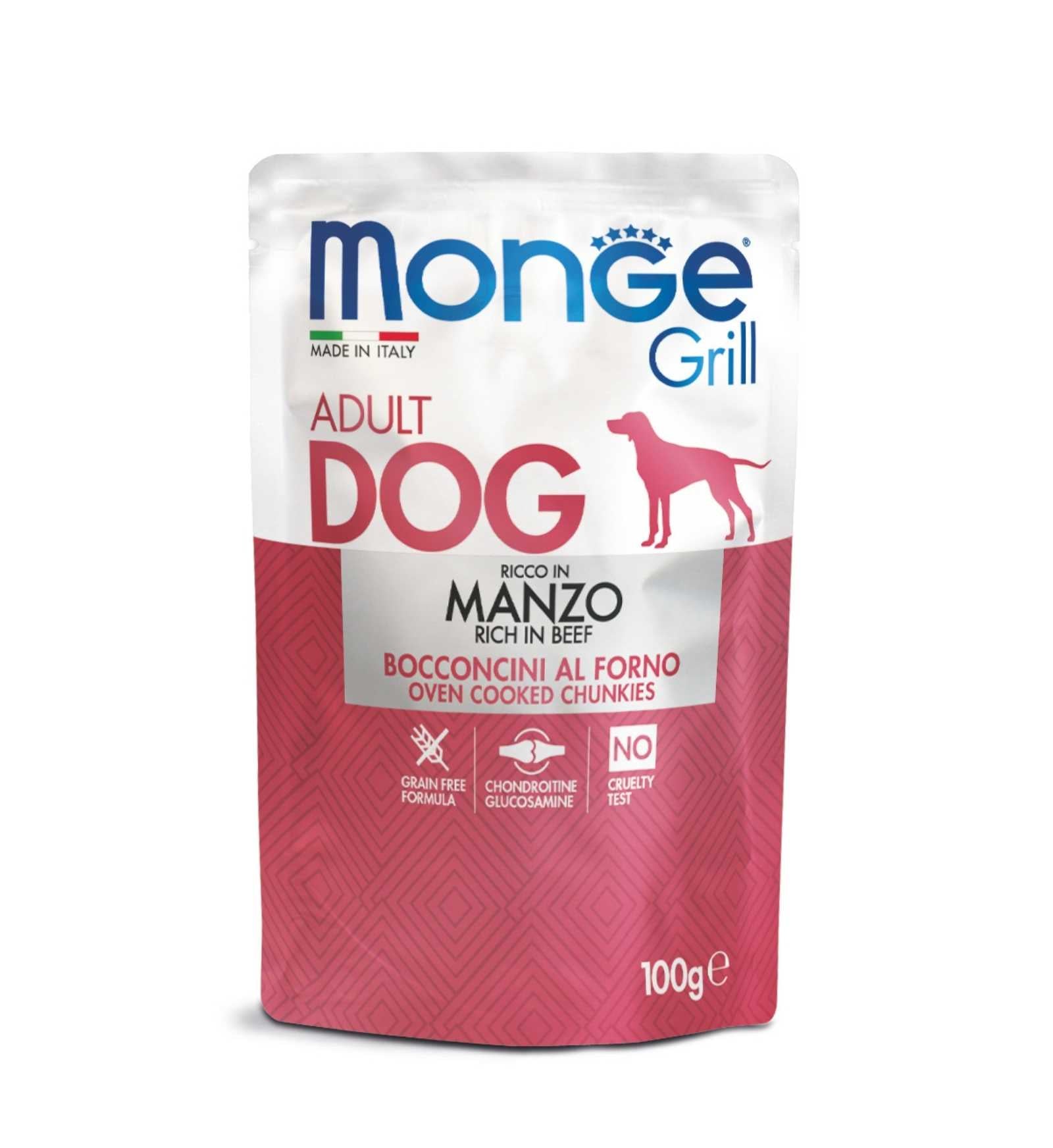 MONGE CANE GRILL AL MANZO DA 100 GR IN BUSTA