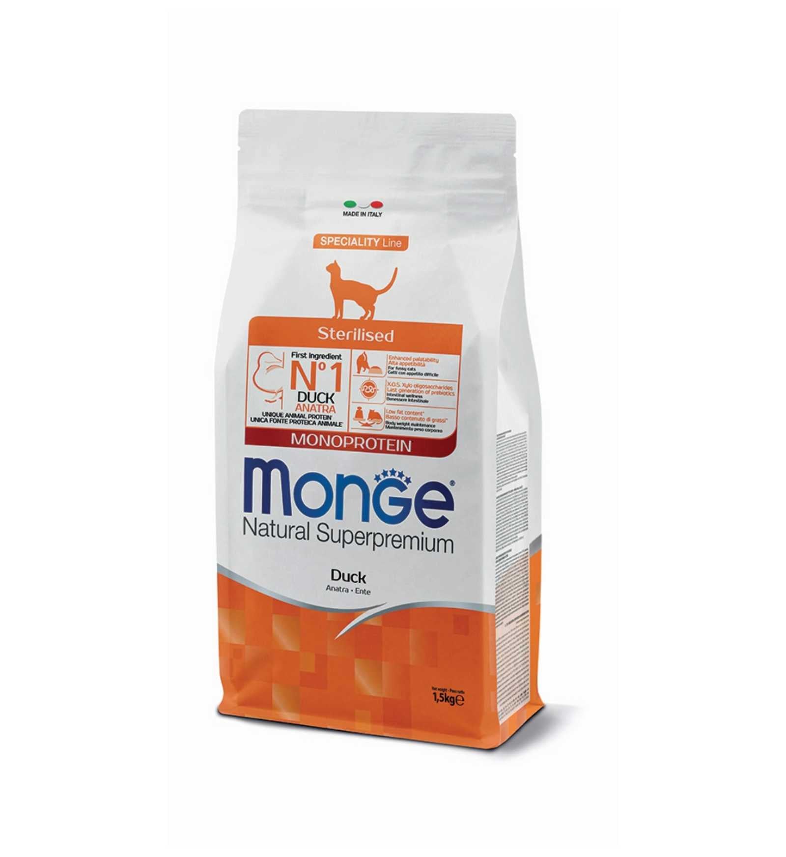 MONGE SUPERPREMIUM GATTO STERILIZZATO ANATRA