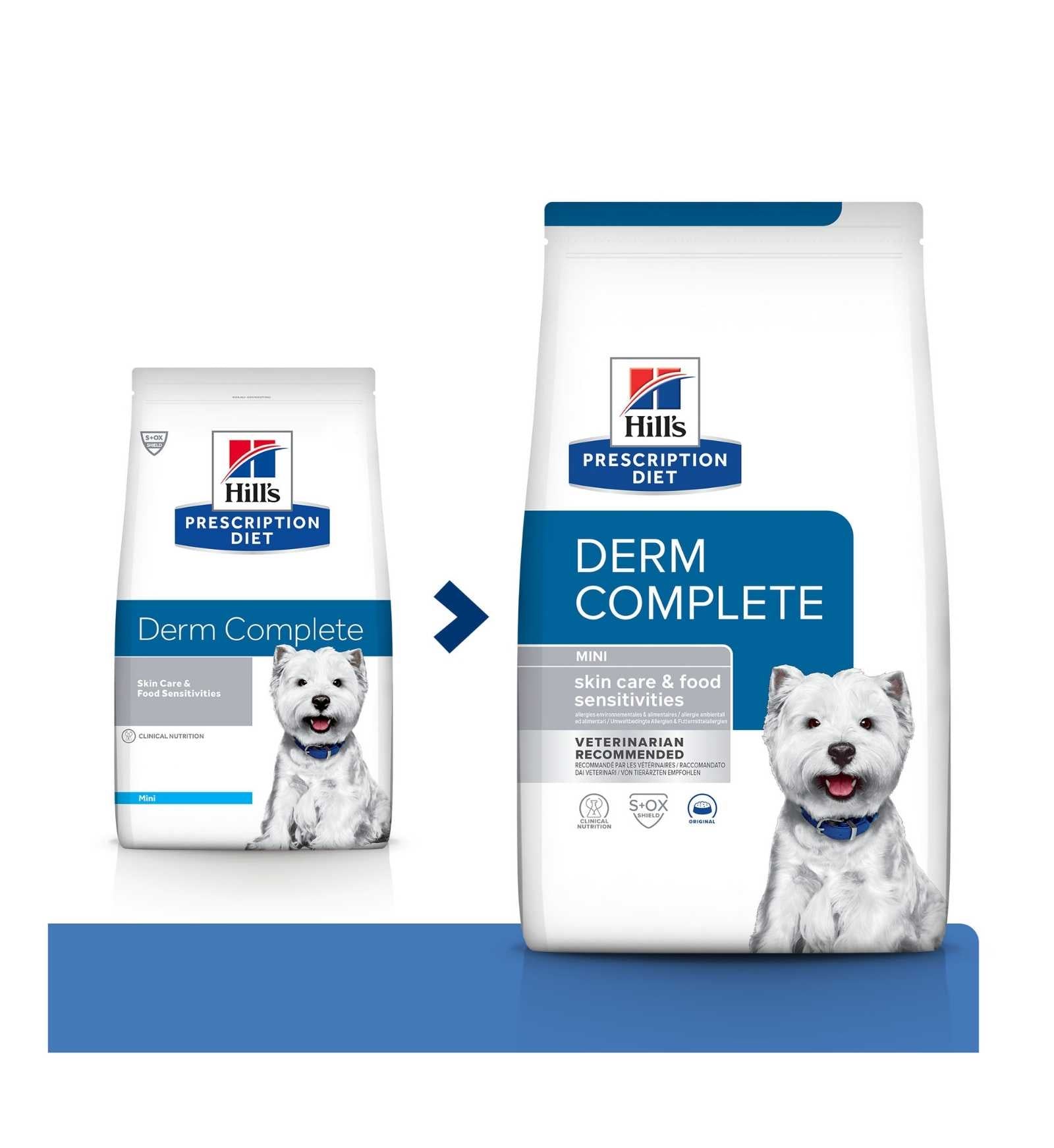 HILL'S PRESCRIPTION DIET CANE DERM COMPLETE SKIN CARE & FOOD SENSITIVITIES MINI