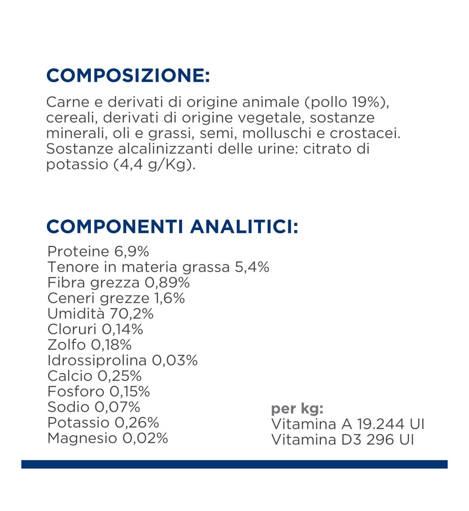 HILL'S PRESCRIPTION DIET CANE C/D MULTICARE URINARY CARE POLLO DA 370 G IN LATTINA