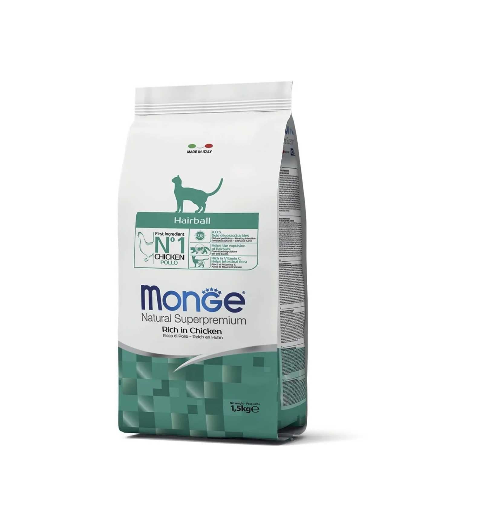 MONGE SUPERPREMIUM GATTO HAIRBALL AL POLLO