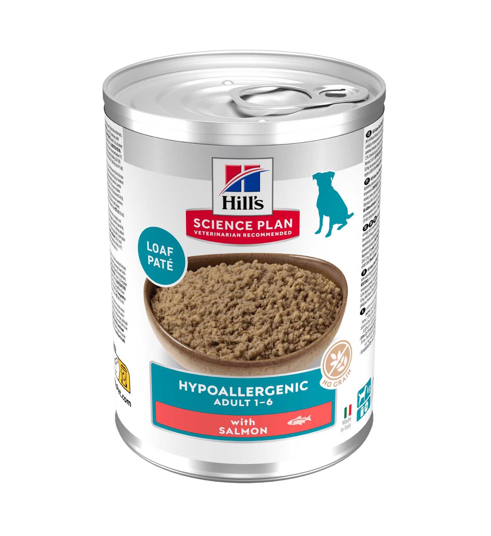HILL'S SCIENCE PLAN CANE ADULT HYPOALLERGENIC SALMONE DA 363 GR IN LATTINA