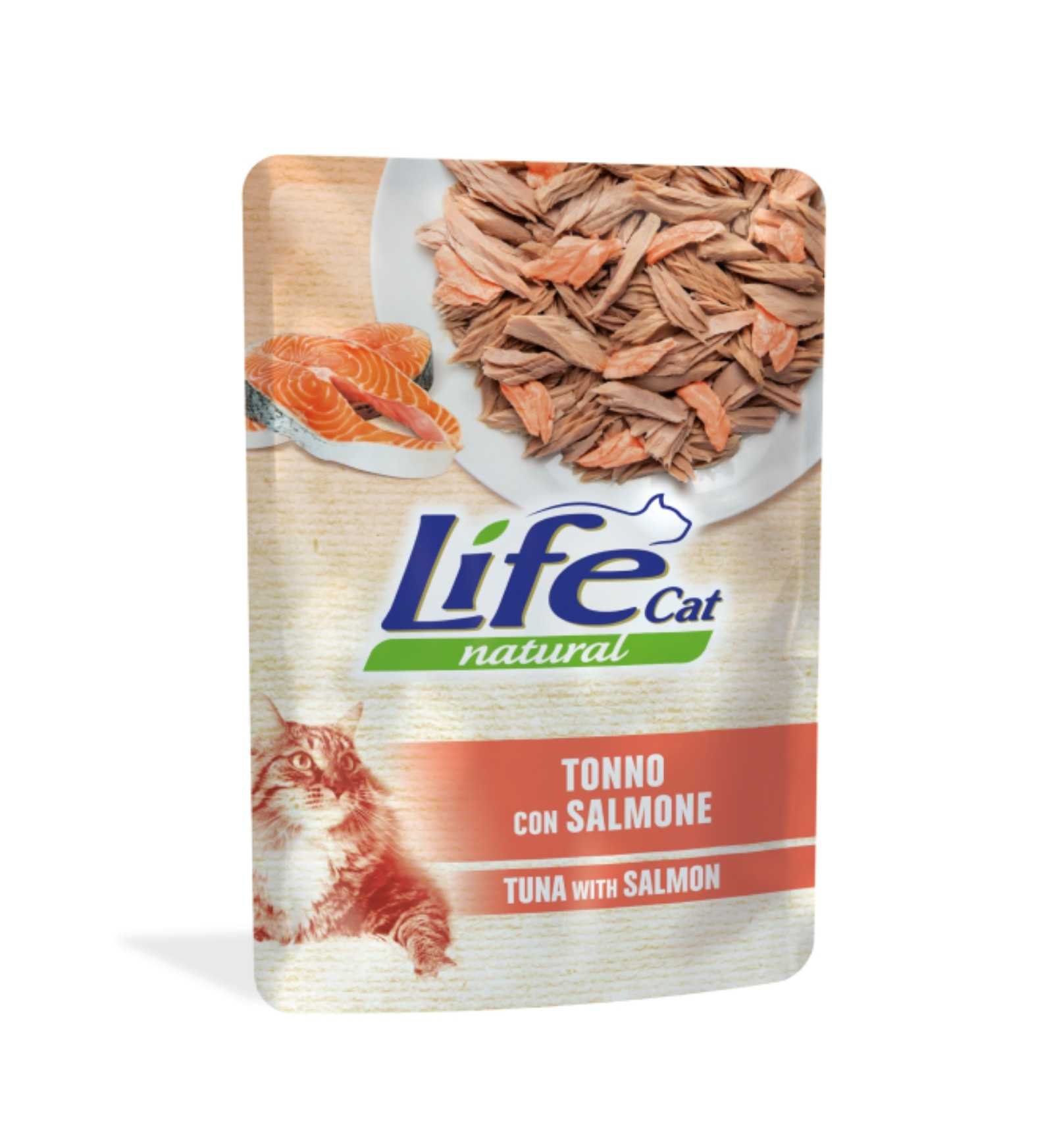 LIFEPETCARE GATTO LIFE CAT NATURAL TONNO E SALMONE DA 70 GR IN BUSTA