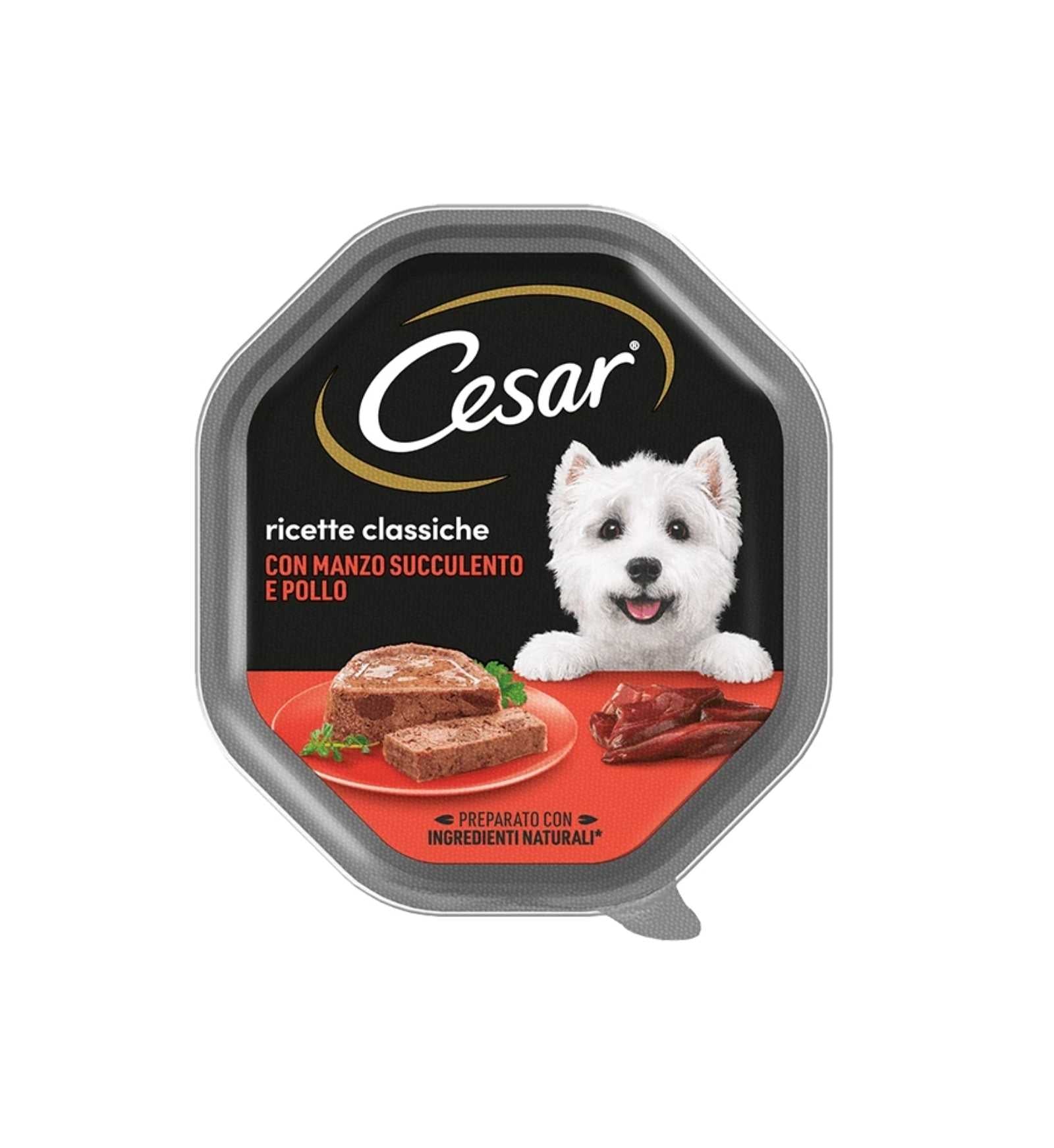 CESAR CANE CLASSIC AL MANZO E POLLO DA 150 GR IN VASCHETTA