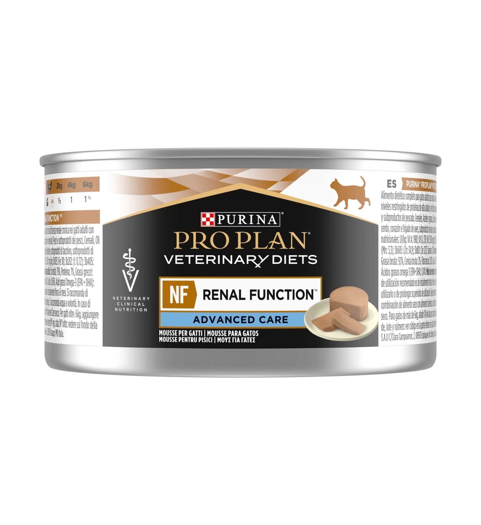 PURINA VETERINARY DIET GATTO NF RENAL FUNCTION ADVANCE CARE MOUSSE DA 195 GR IN LATTINA