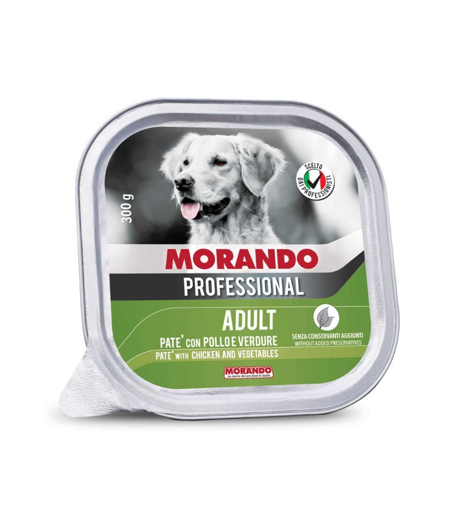 MORANDO MIGLIOR CANE PROFESSIONAL POLLO E VERDURE DA 300 GR IN VASCHETTA