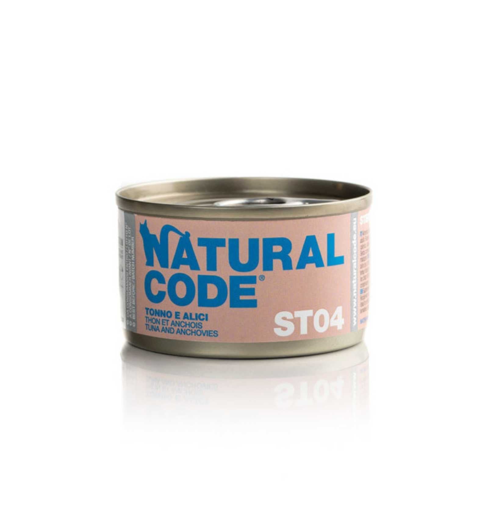 NATURAL CODE GATTO 04 STERILIZZATO TONNO E ALICI DA 85 GR IN LATTINA