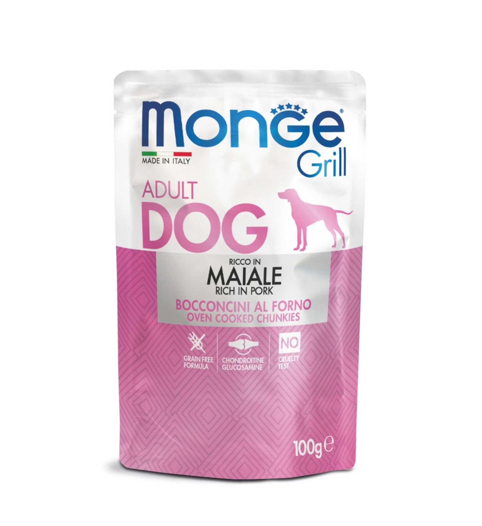 MONGE CANE GRILL AL MAIALE DA 100 GR IN BUSTA