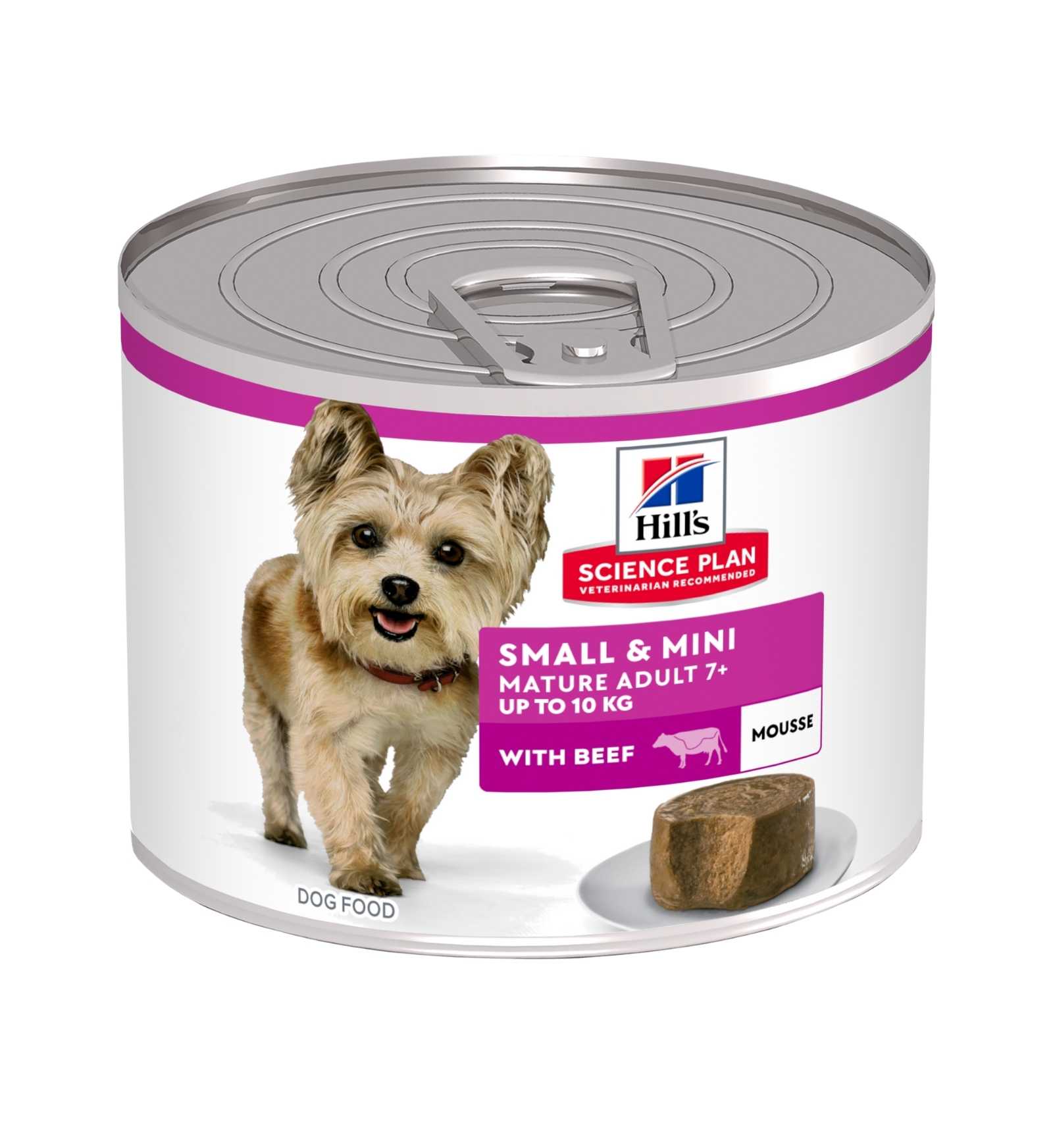 HILL'S SCIENCE PLAN CANE MATURE SMALL & MINI MOUSSE AL MANZO DA 200 GR IN LATTINA